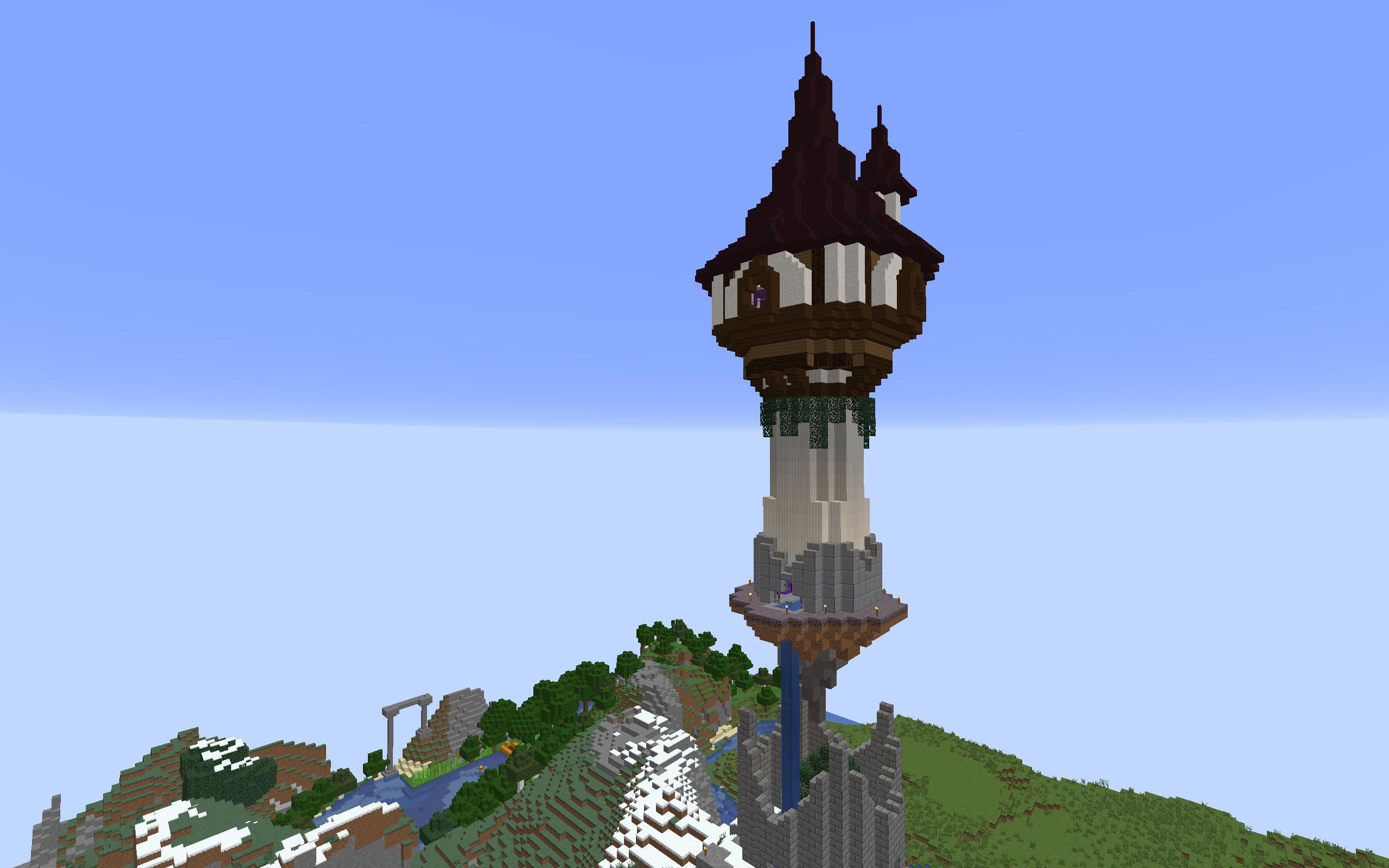 Survival house, floaty island wizard tower Minecraftbuilds