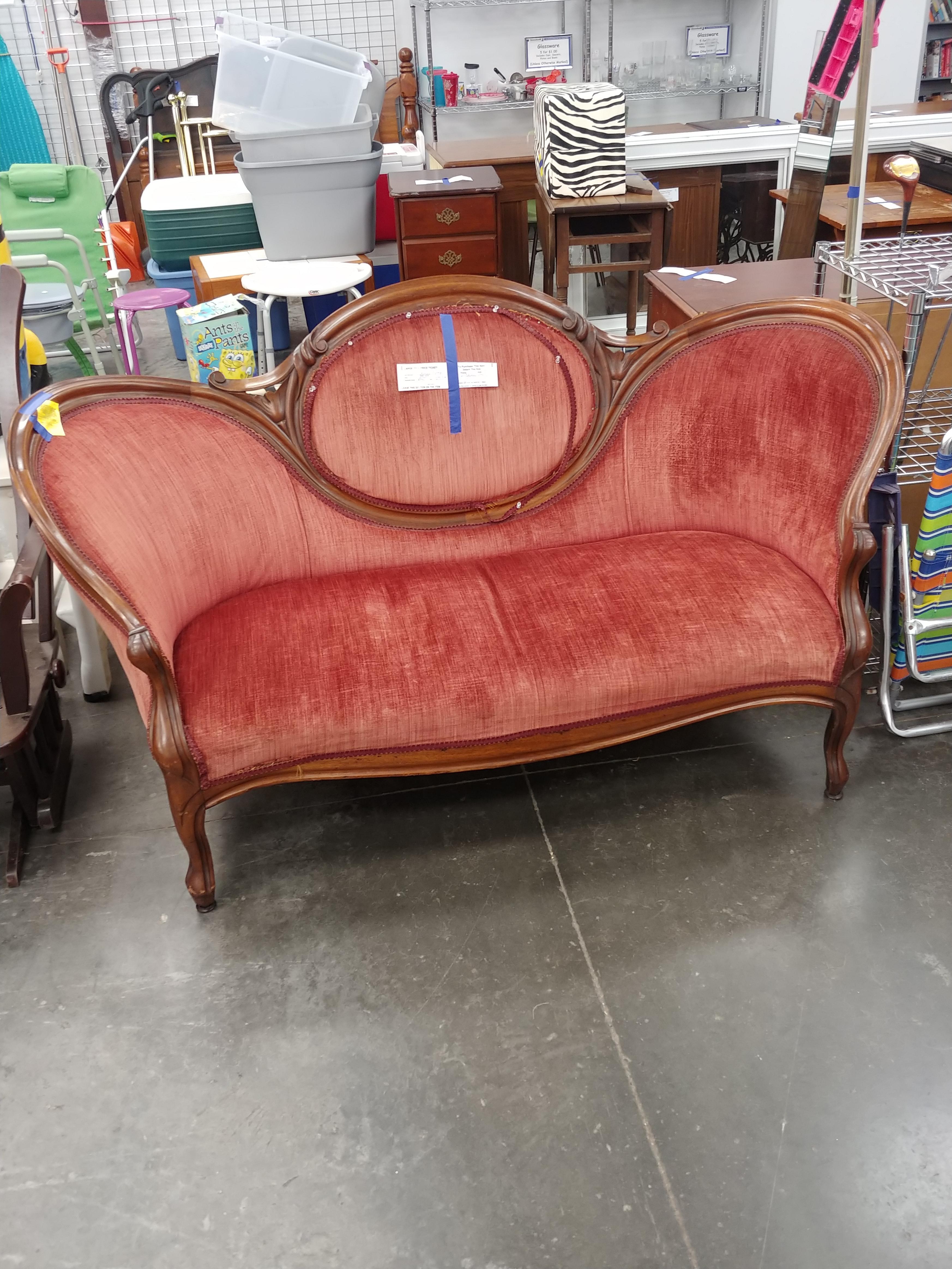 A pretty cool couch at Goodwill, but 200. r/ThriftStoreHauls