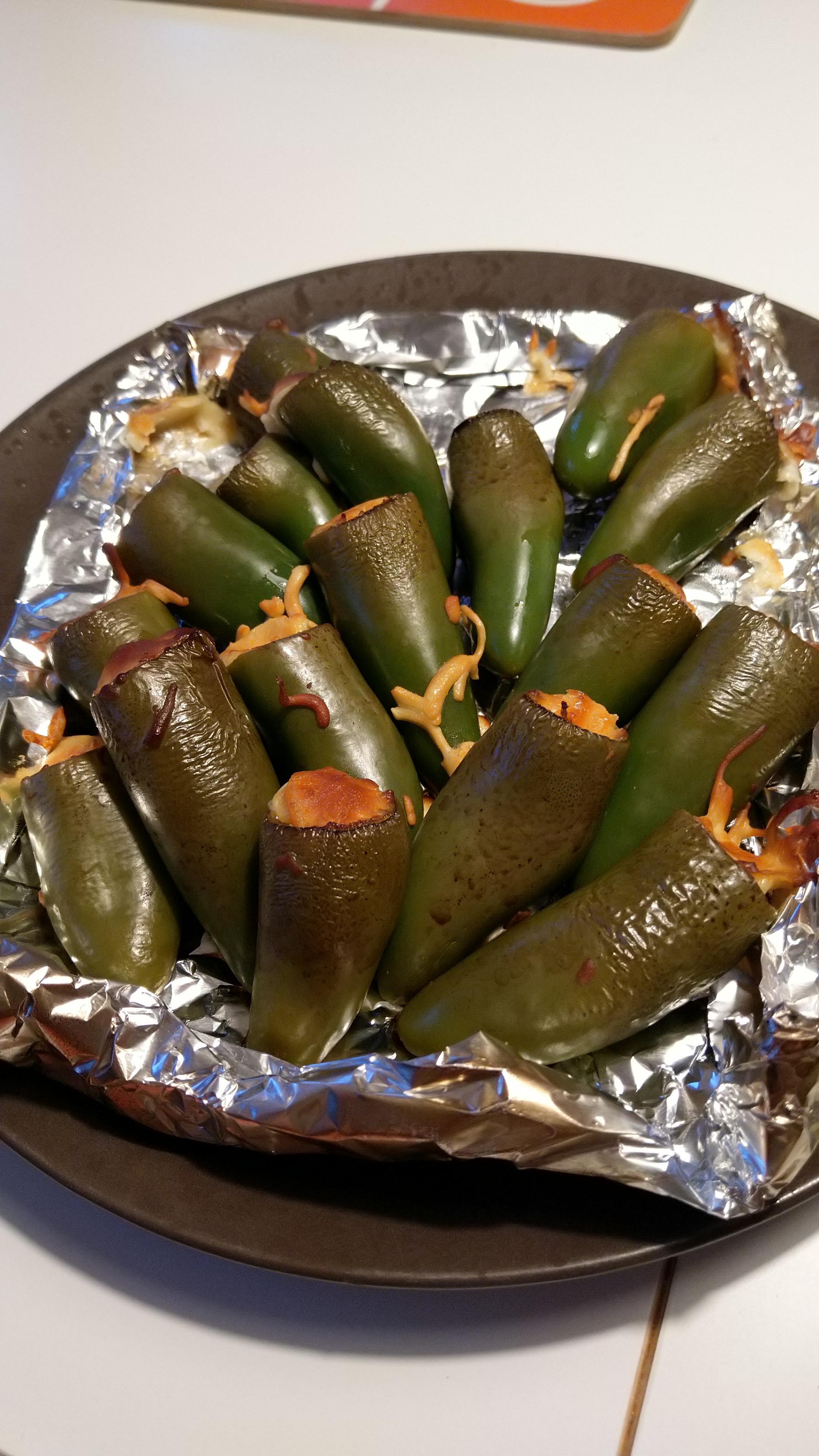 Mesquite smokes stuffed jalapenos. Just great. r/smoking