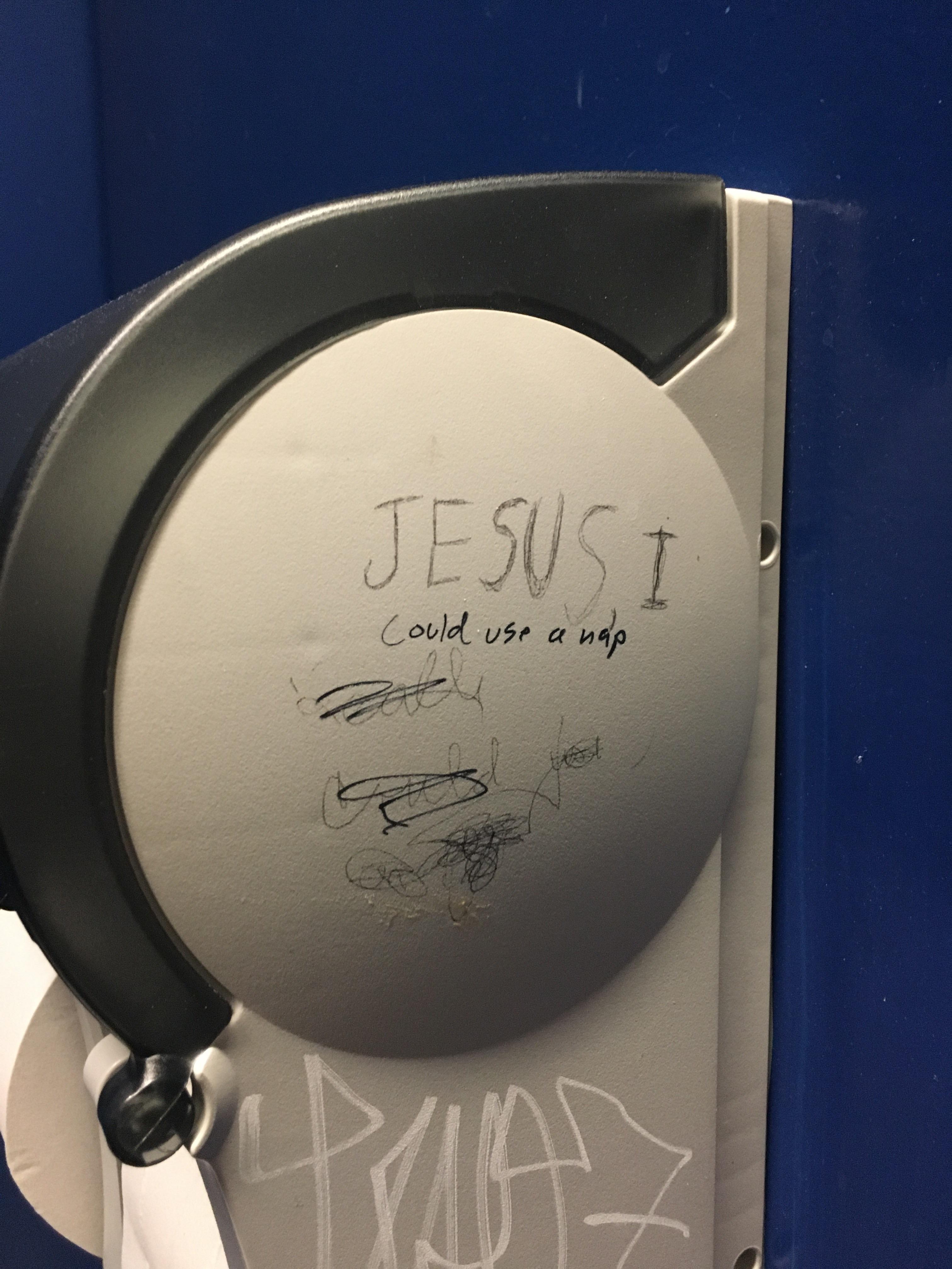 The toilet paper dispenser speaks the truth MildlyVandalised