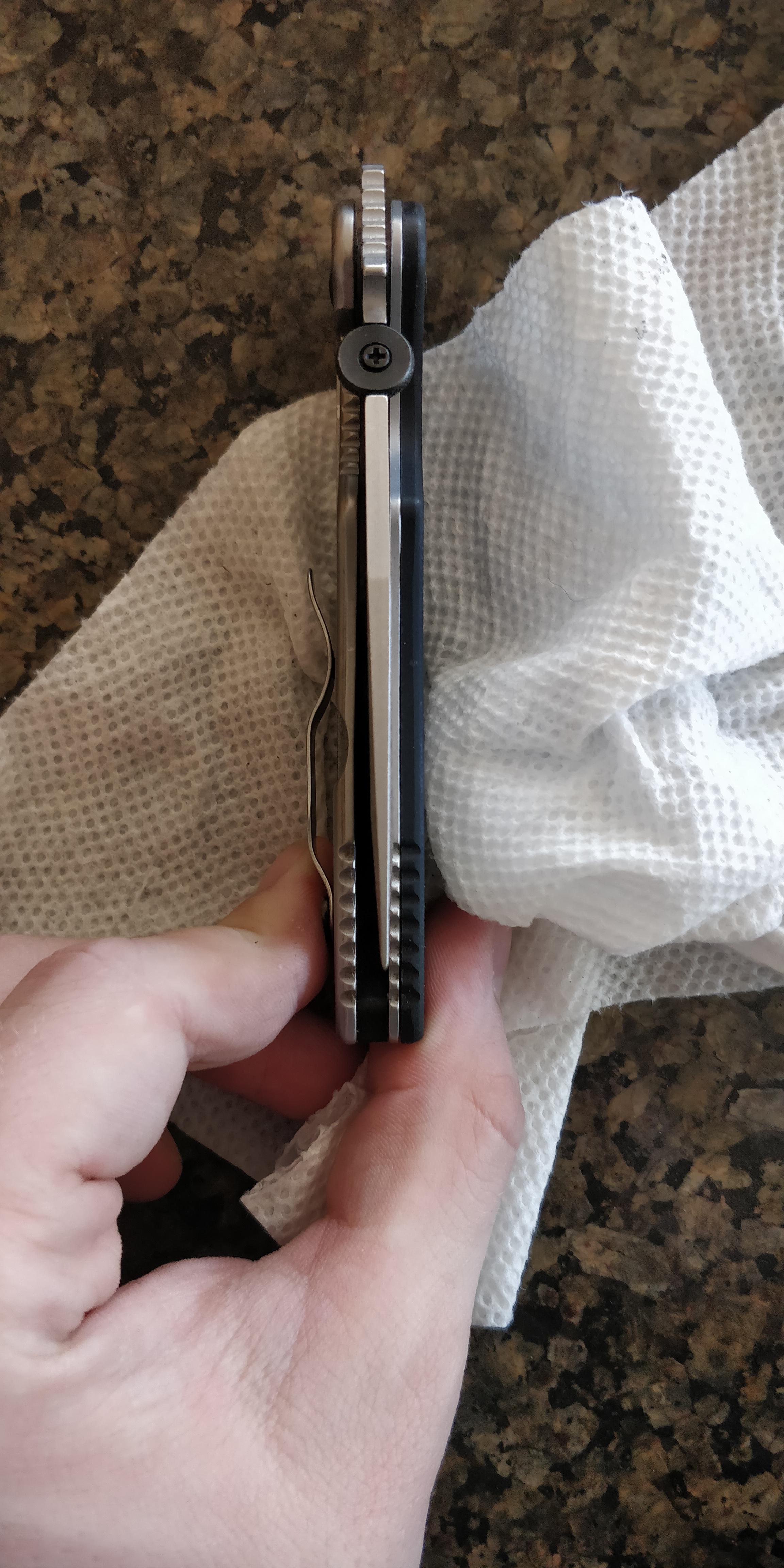 I was refurbishing an old Kershaw Emerson but when I put it back the