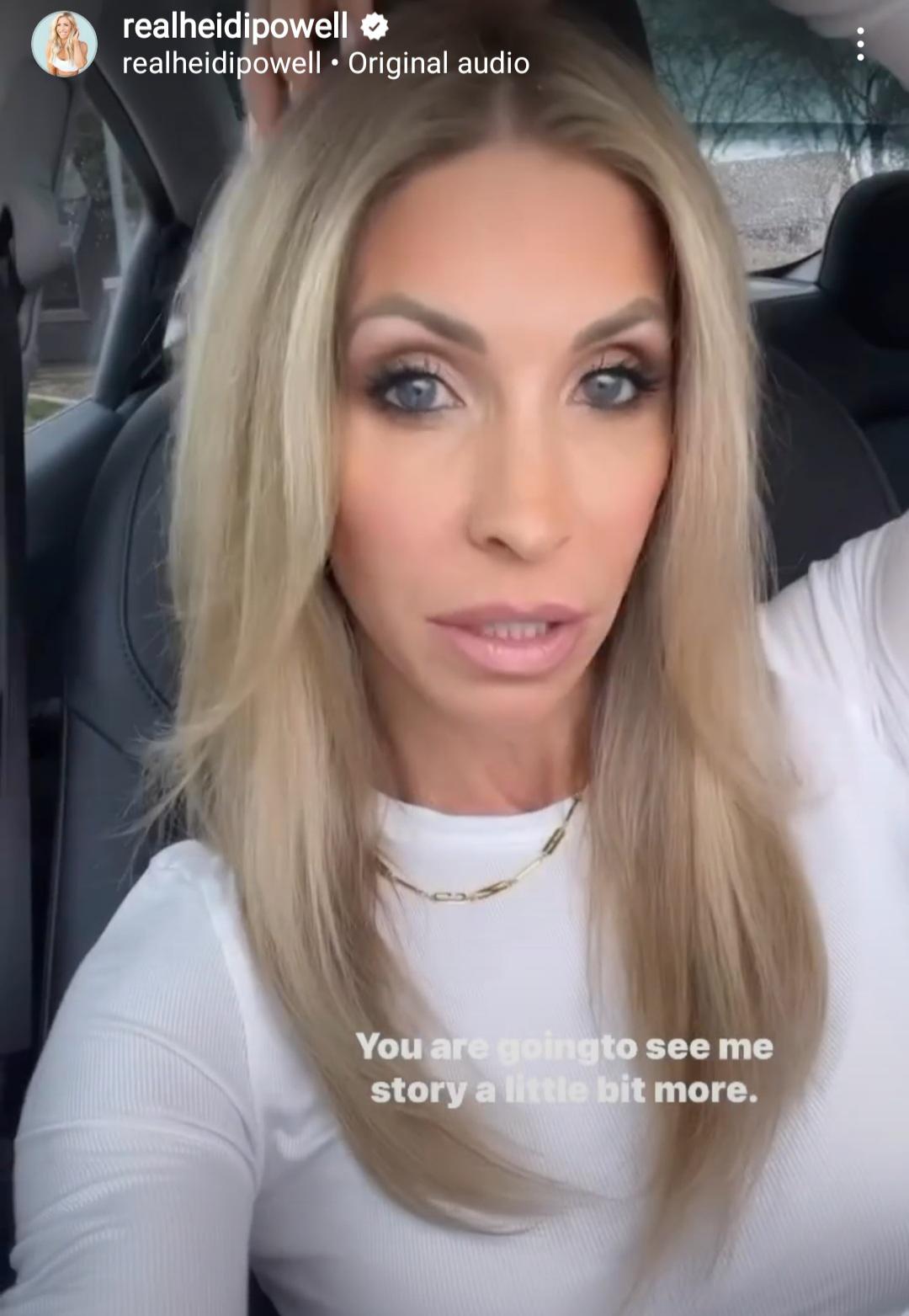 Oh man. Heidi is back with a long video post. At first I thought she