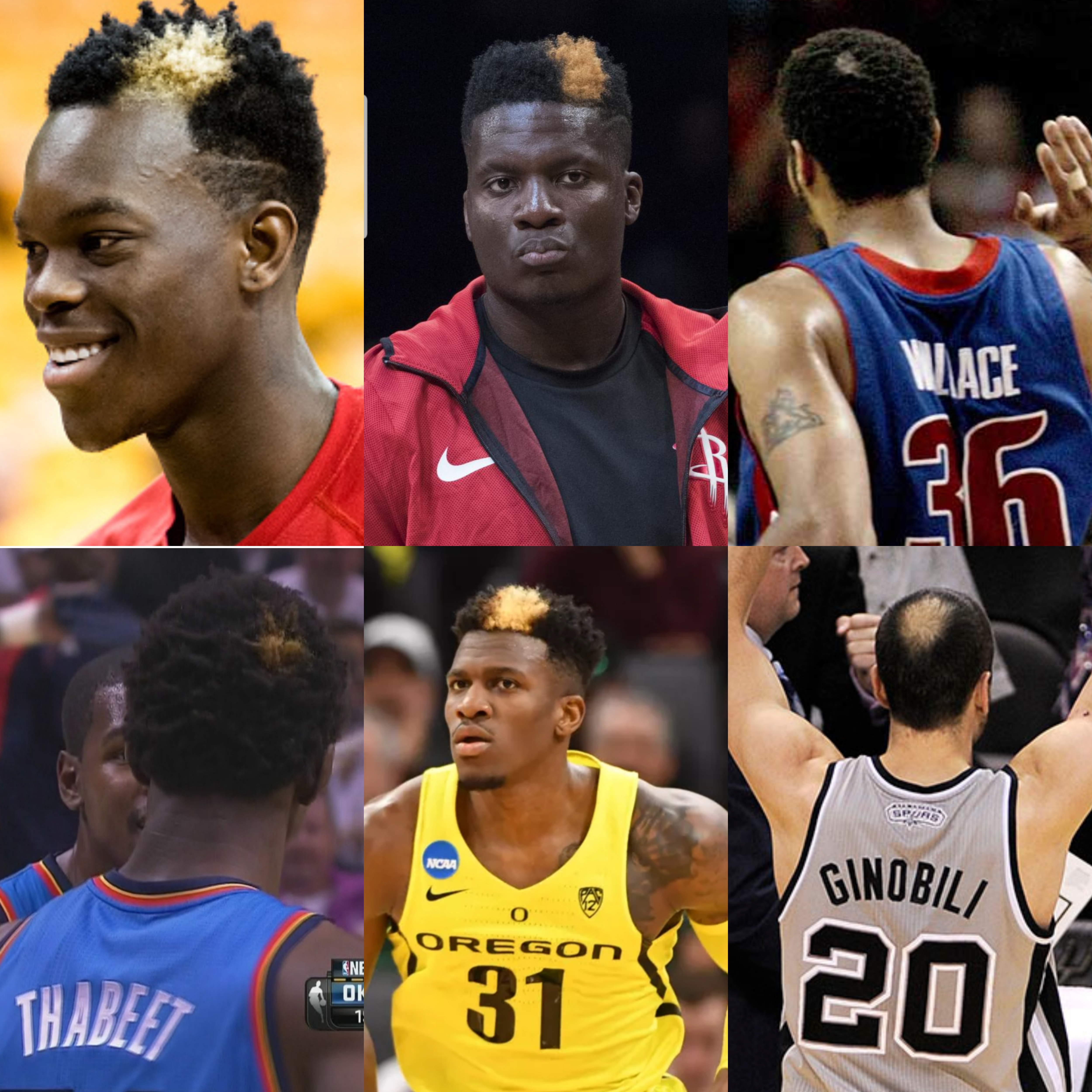 Why do so many basketball players have these blonde spots in their hair