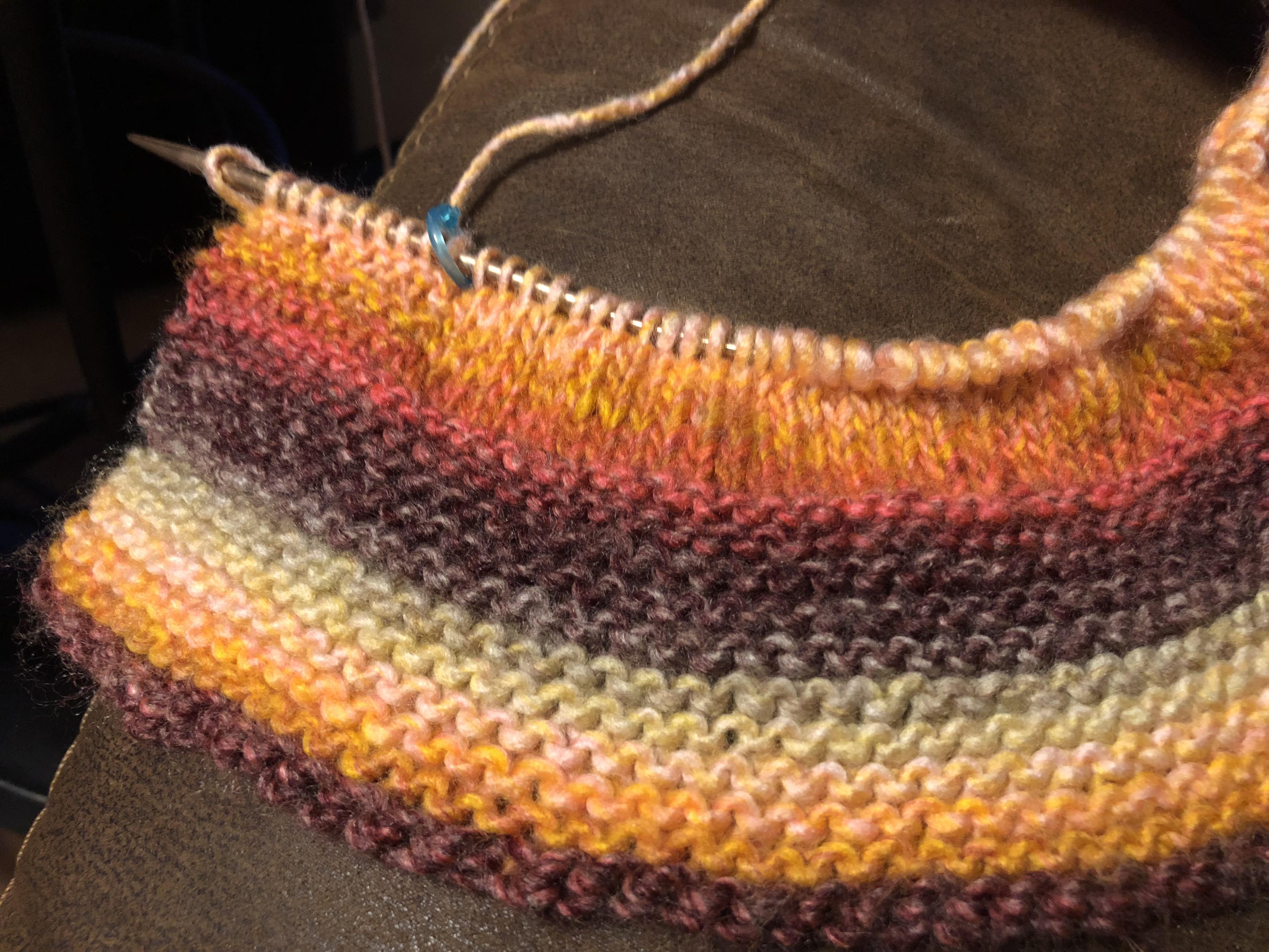 I’m loving how this looks! New knitter. Flax baby blanket from Tin Can