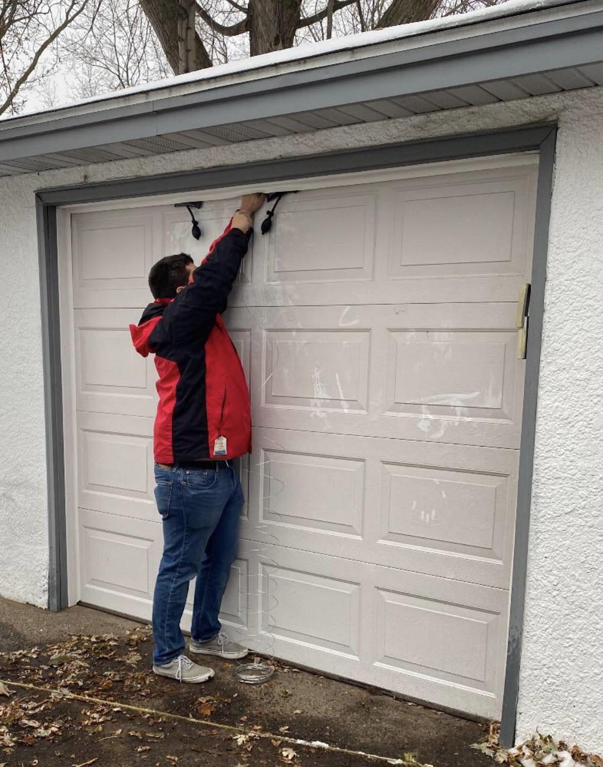 My POS brother got his hand stuck in the garage door and has been