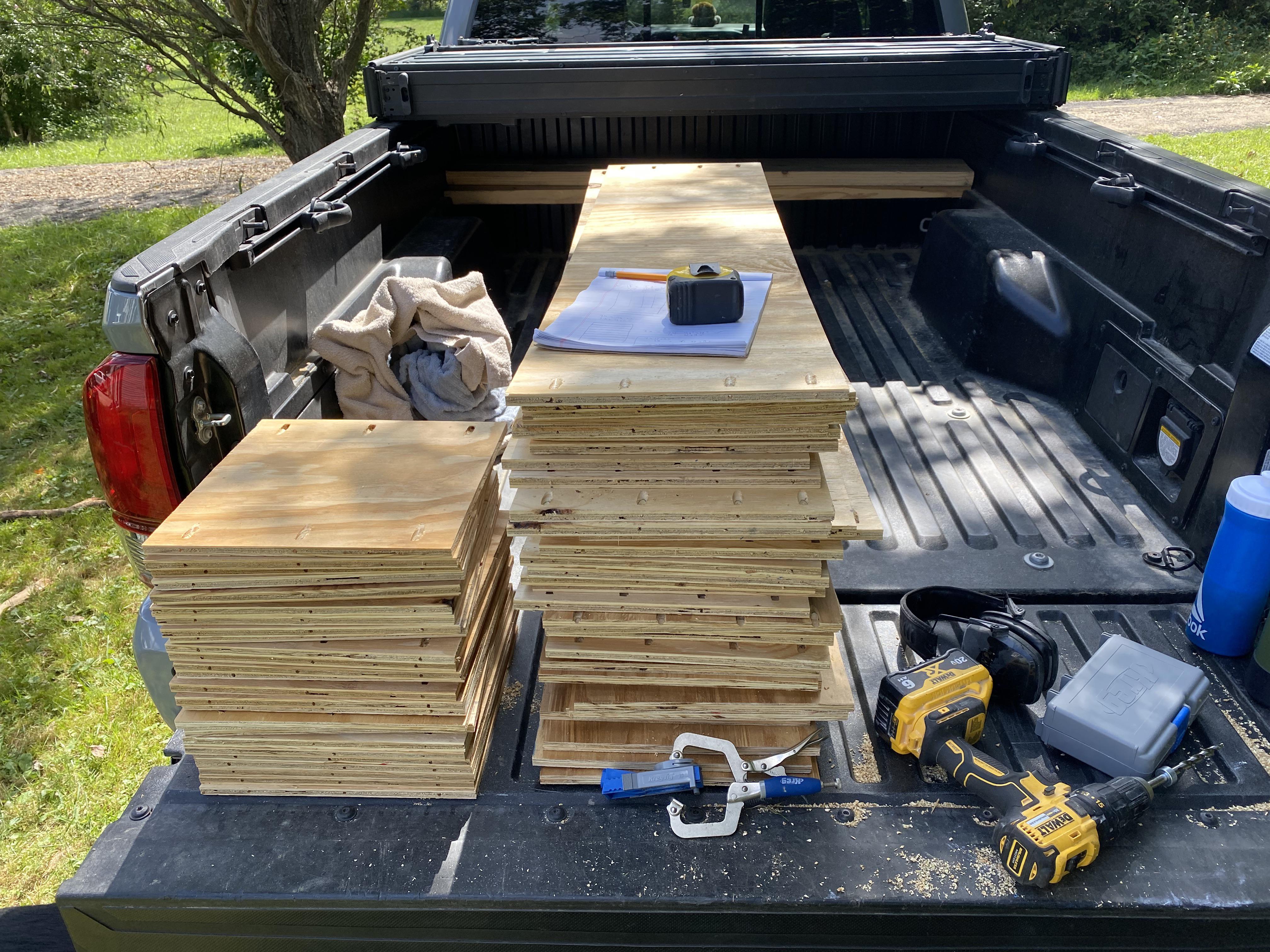 Building Plywood Shelving Units For The Master Closet, 397 Pocket Holes