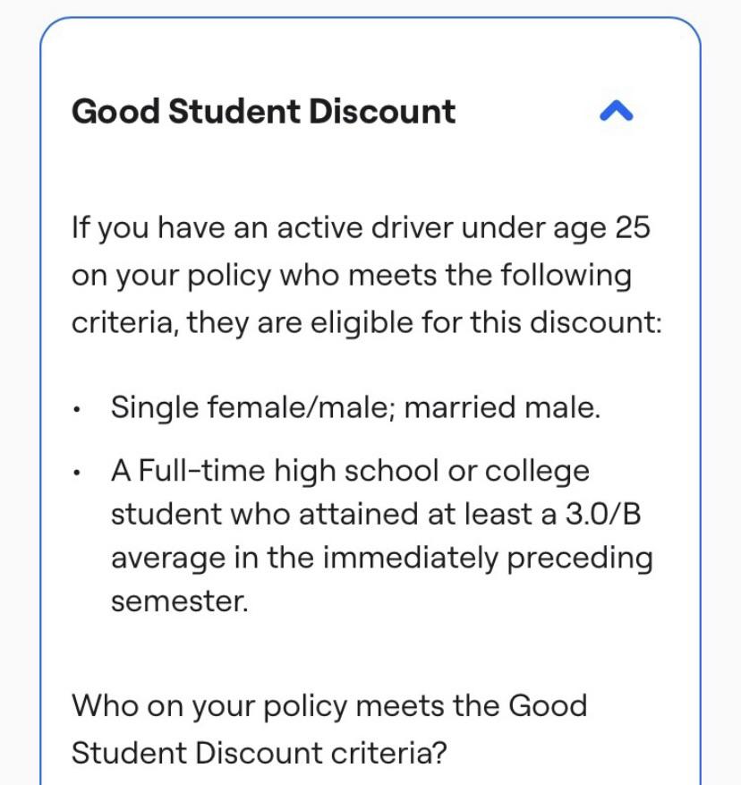 Married females can’t receive student discount on Geico car insurance
