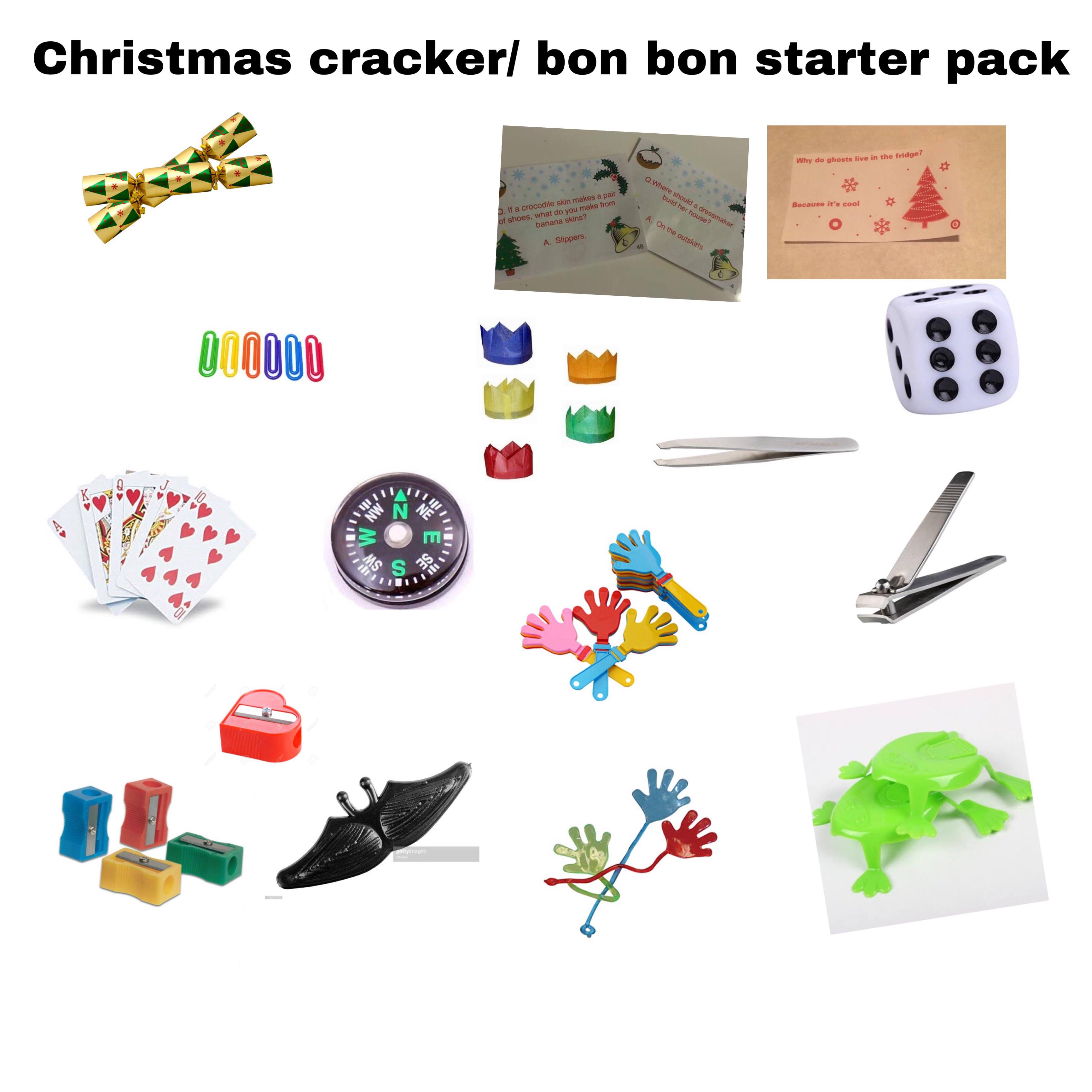 Christmas cracker/ bon bon starter pack starterpacks