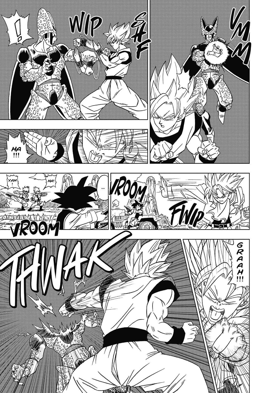 What exactly is Goku doing to Cell here in the 2nd panel? r