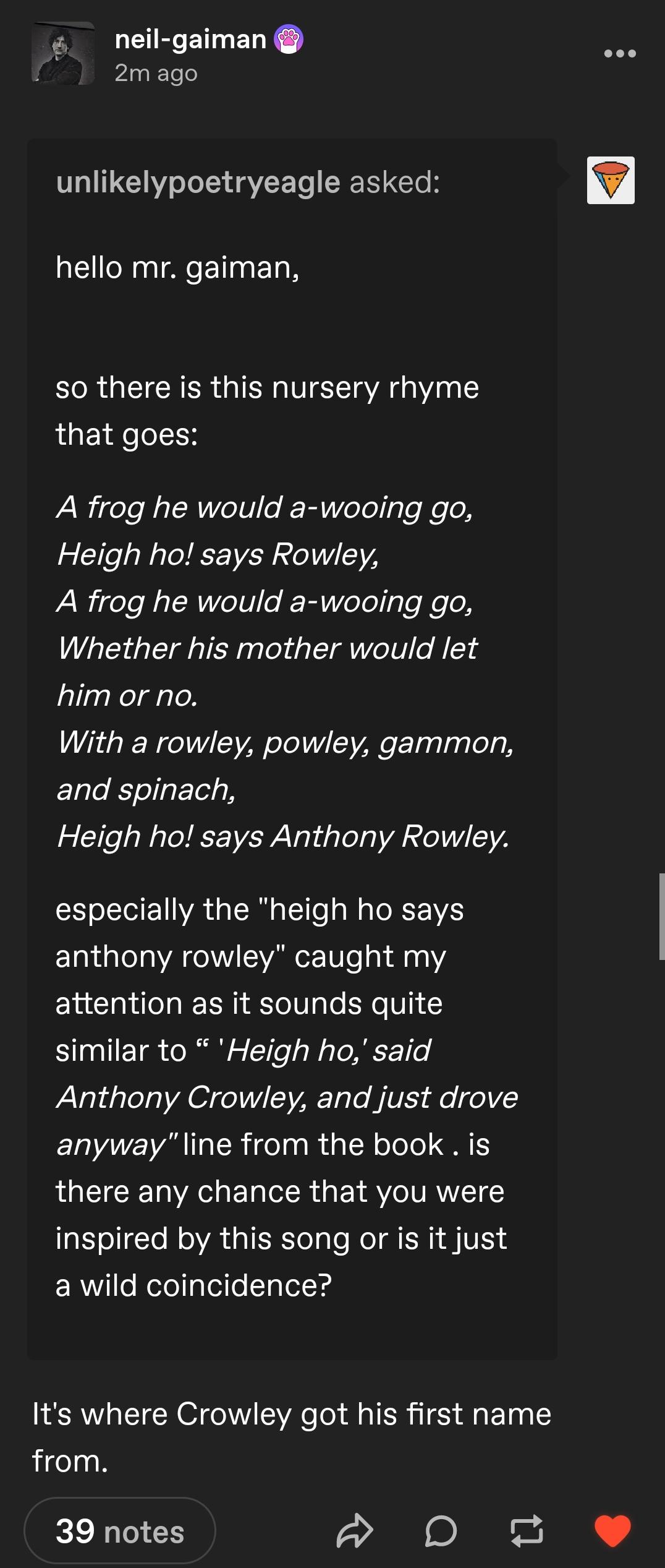 New Crowley Lore Just Dropped Rgoodomensafterdark
