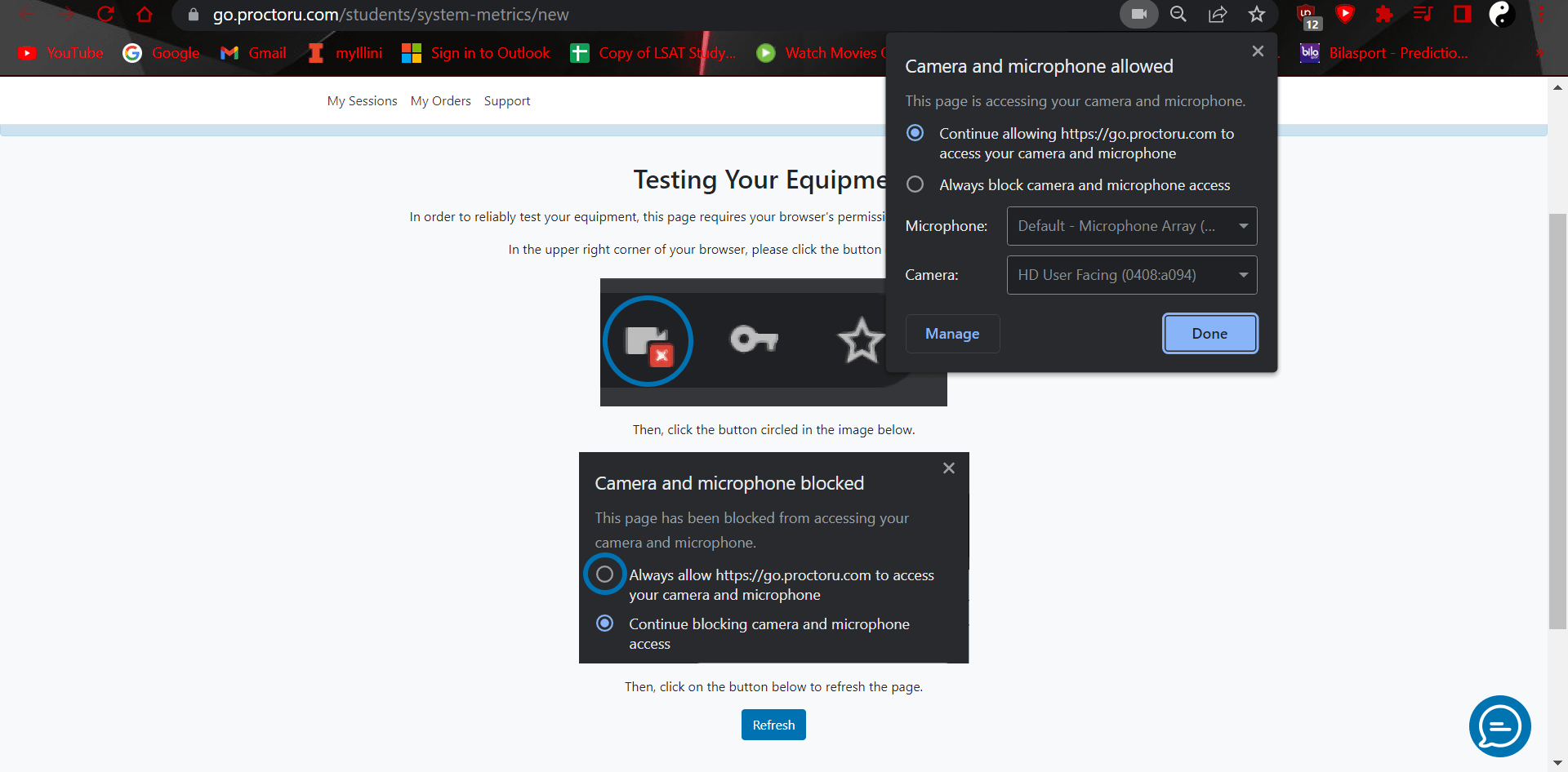 ProctorU Setup Test Please help, I do not know why but my laptop