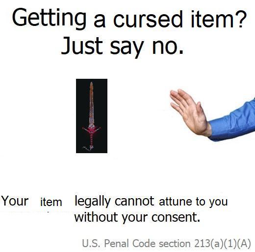 pro tip for rules lawyers whenever you pick up a cursed item. r/dndmemes