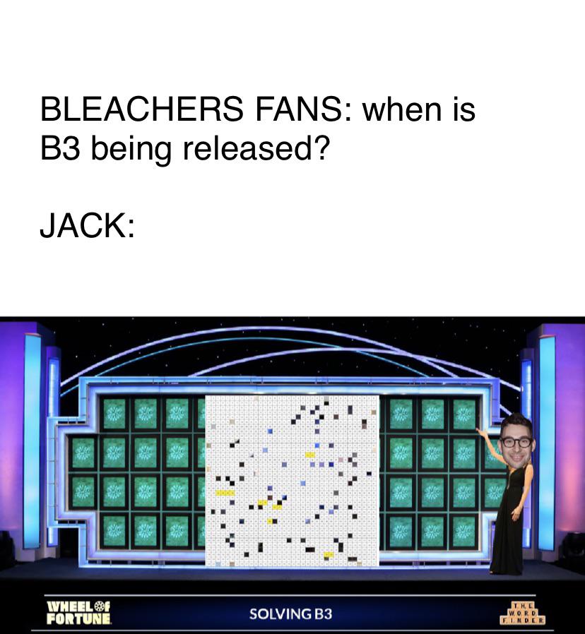 I really love this puzzle stuff though! r/bleachers