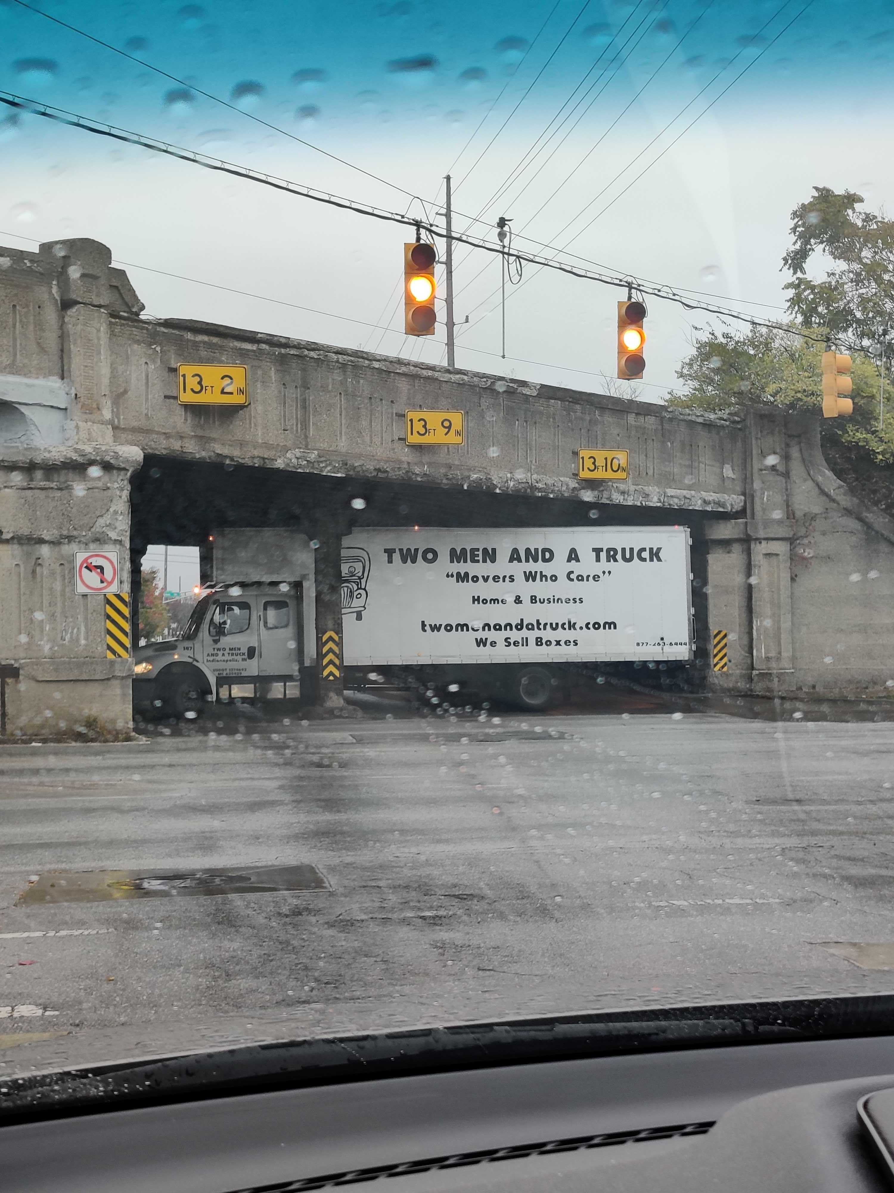 Two men and a stuck truck indianapolis