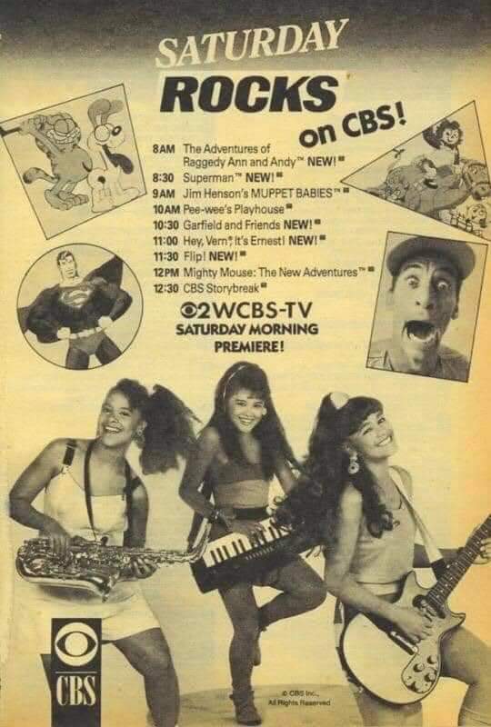 1988 Saturday morning cartoons schedule from CBS r/1980s