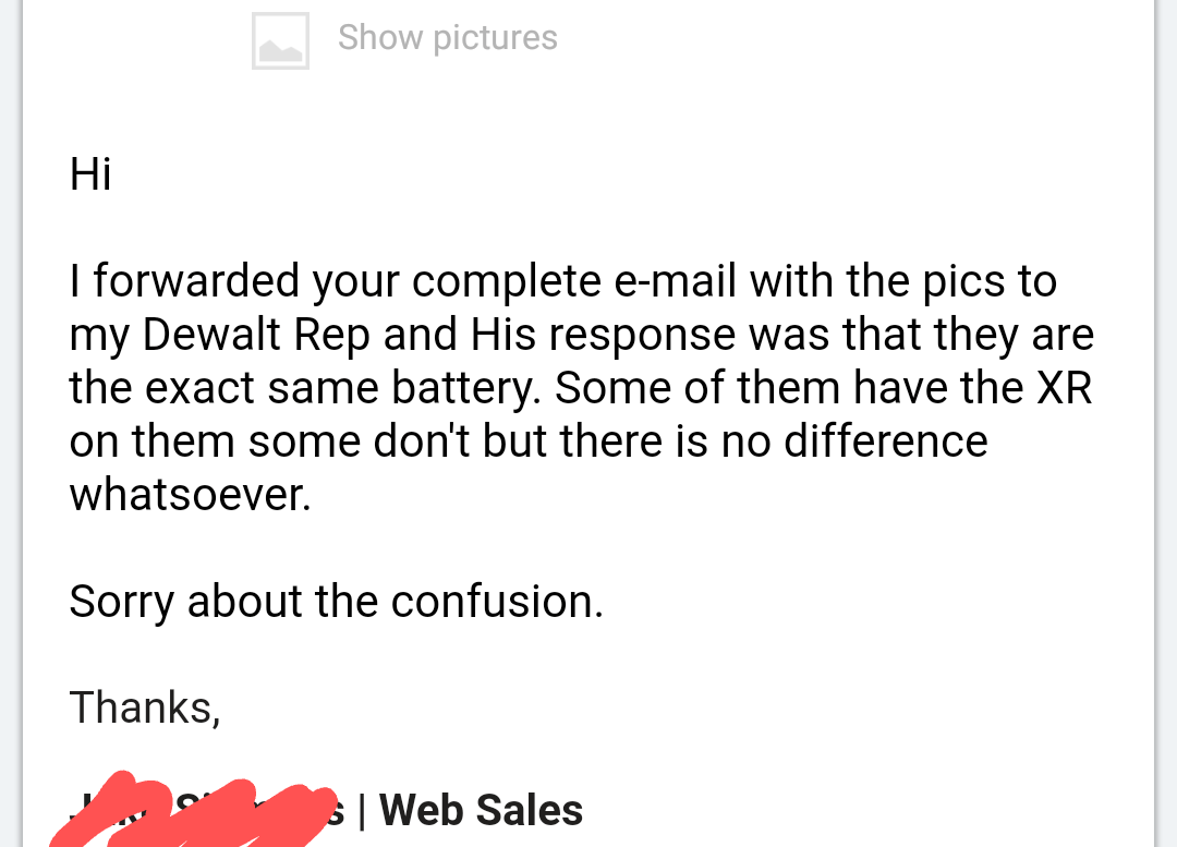 Is this legit? Is the VMax Battery and VMax XR battery the same? : r/Dewalt