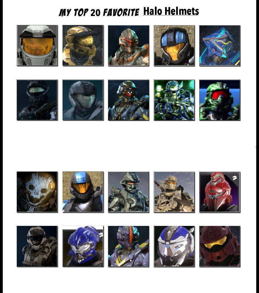 Here are my 20 favorite Spartan Helmets r/halo