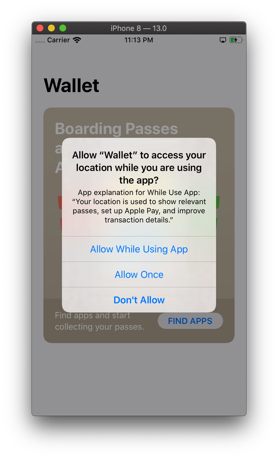 [Feature] iOS 13 Dev Beta 1 New location services popup (Allow Once