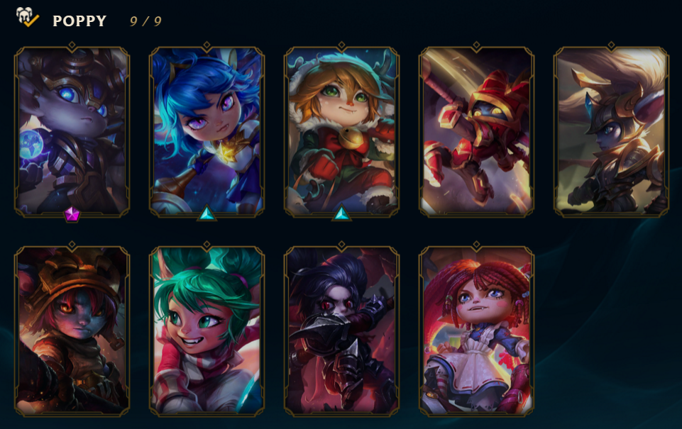 Everyone excited about their new Poppy skins and I'm just sitting here