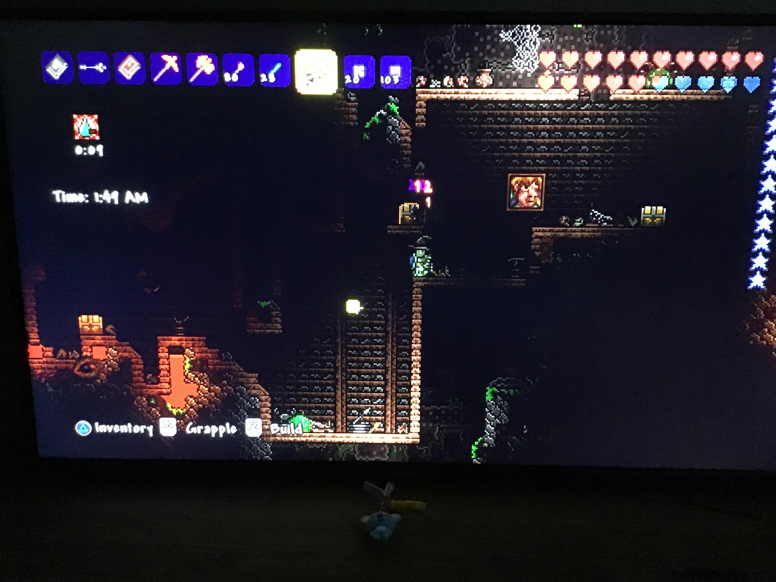 Three golden chests in one cave room thing... r/Terraria