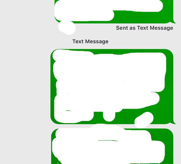 Will iMessage definitely read "sent as text" to another iMessage user
