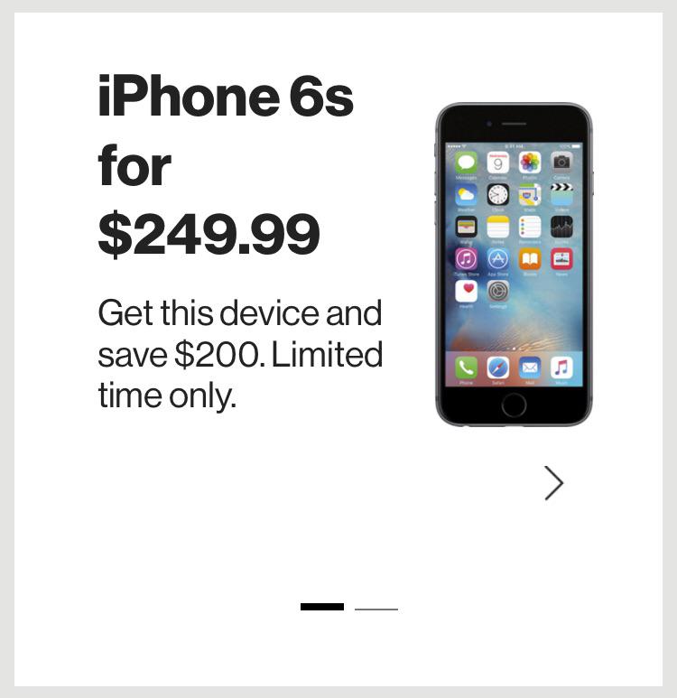 200 off Prepaid Iphone 6S 32GB verizon