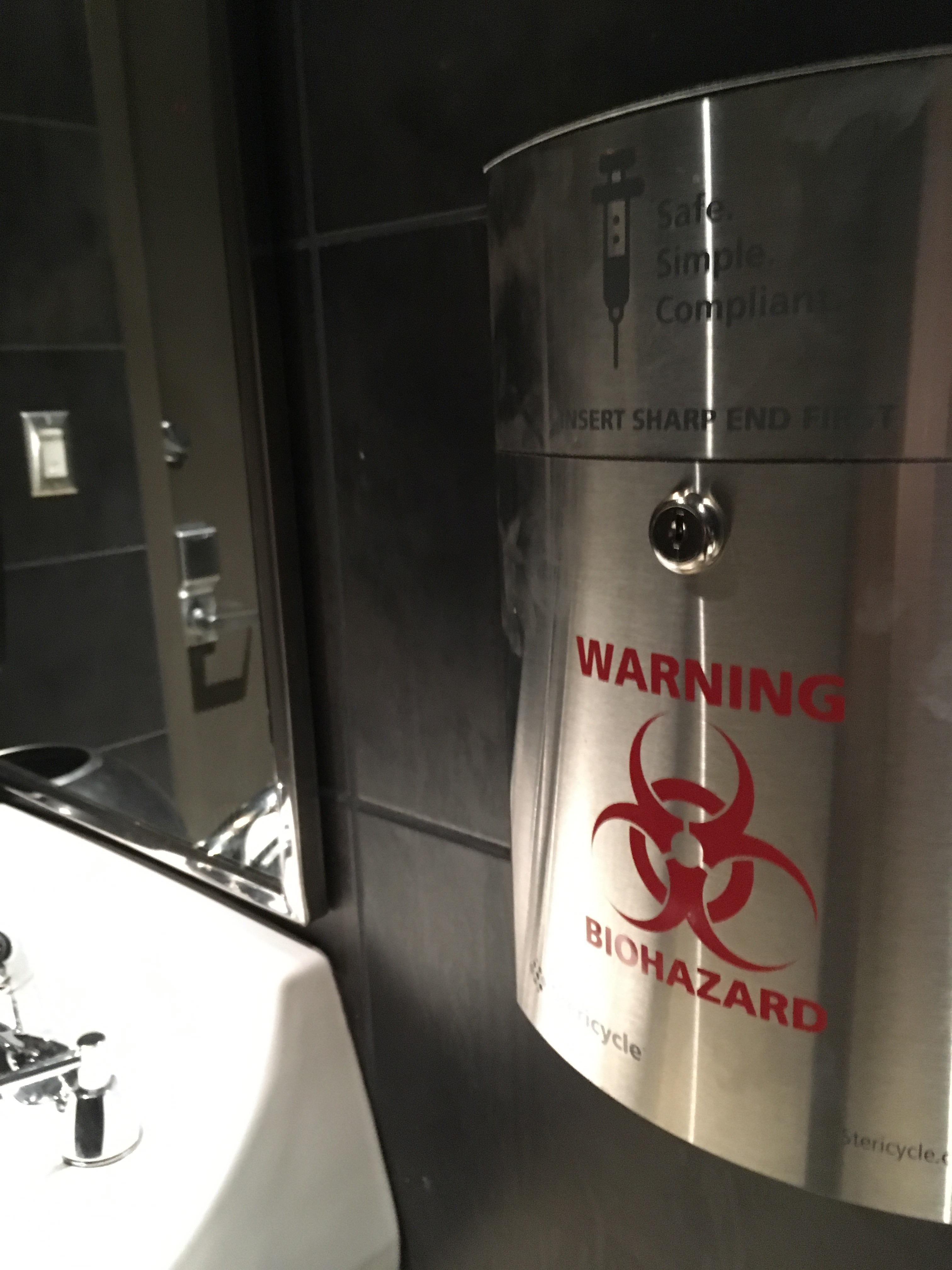 Saw this in a Starbucks bathroom. We know it’s happening, might as well provide harm reduction