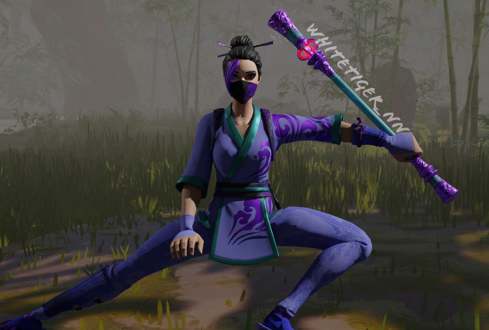 Blue Jade🙃 The ninja of this forest ( my first recolor) r/FortNiteBR