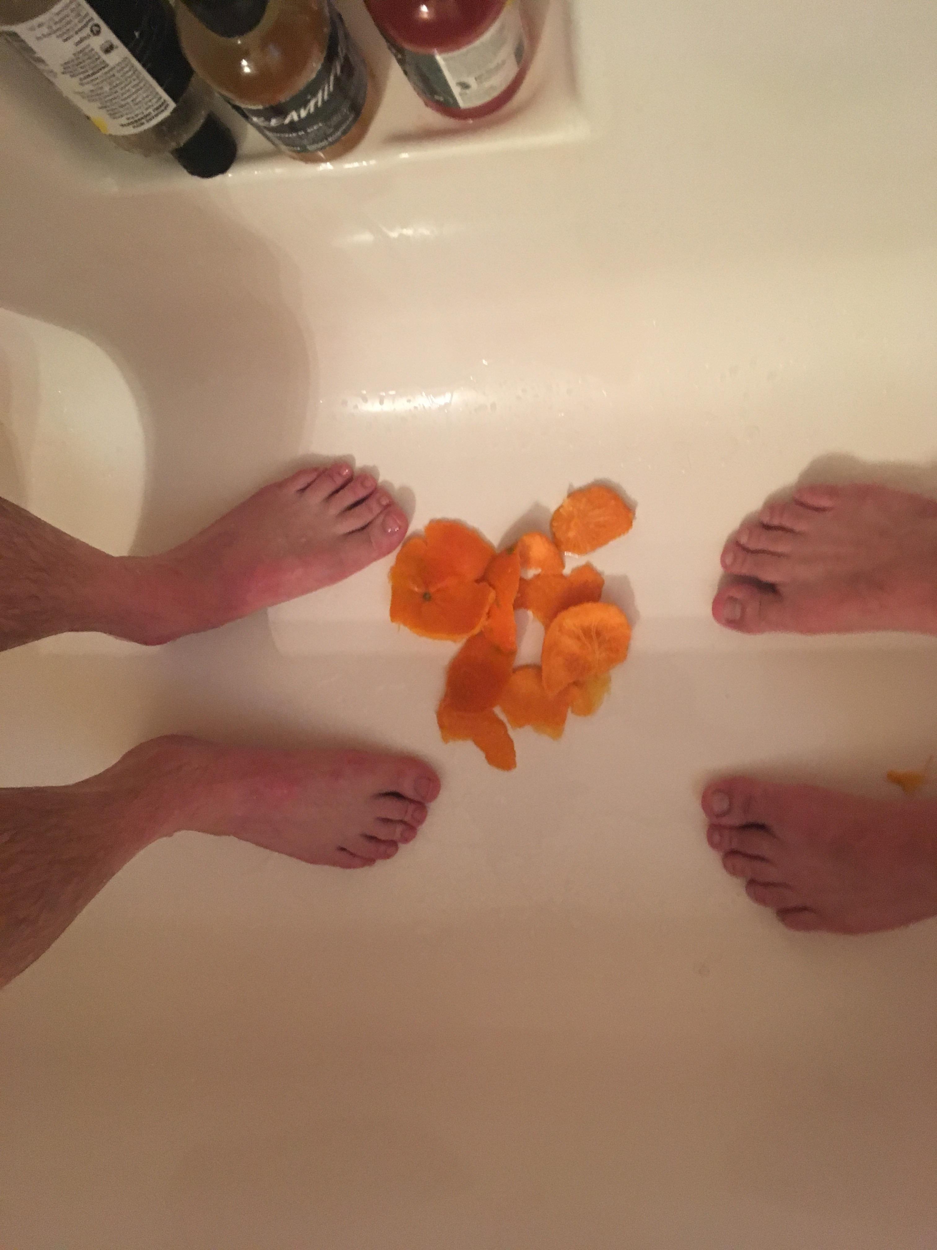 First date/hangout we tried shower orange. It's even more fun to pass