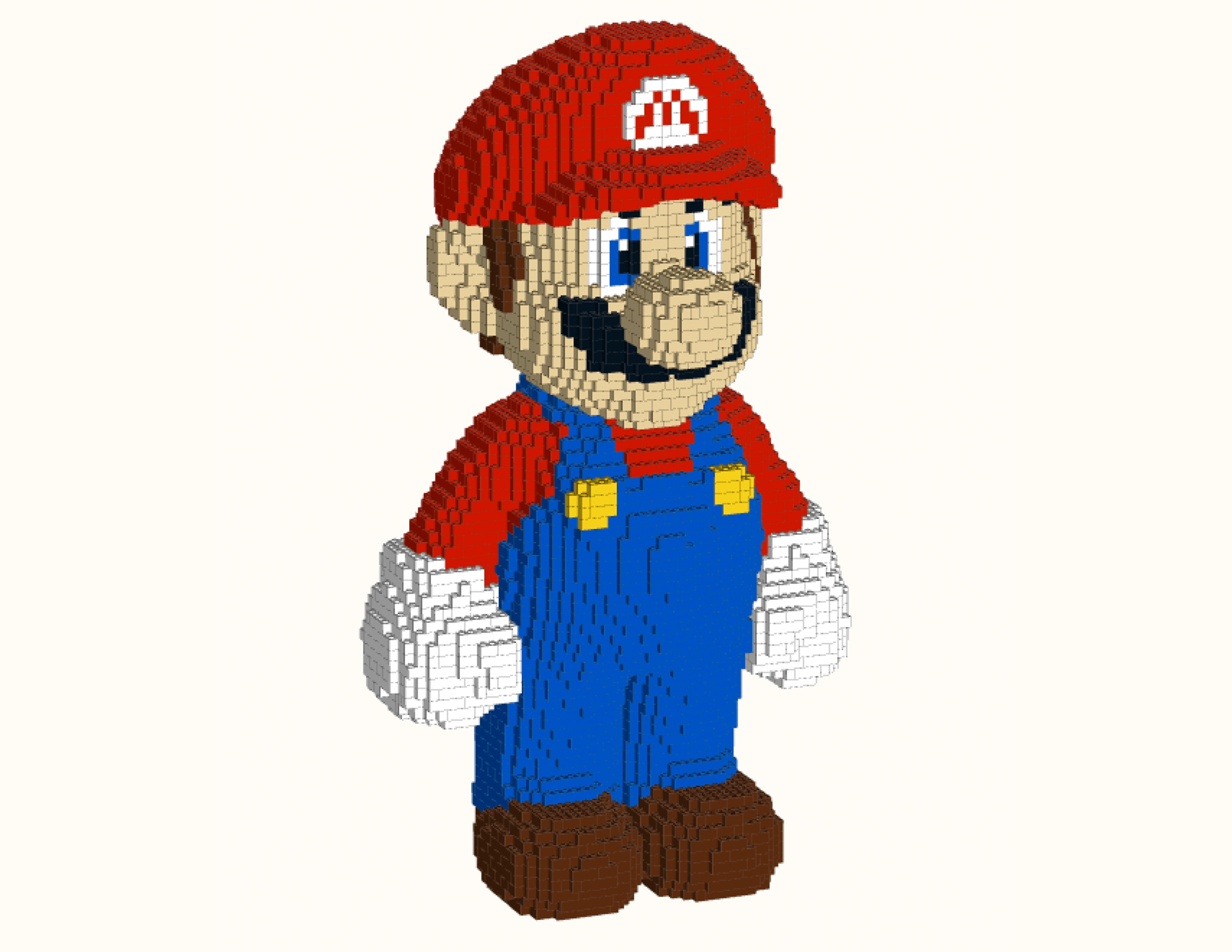 I created instructions for a life sized Mario LEGO! Then, built it in