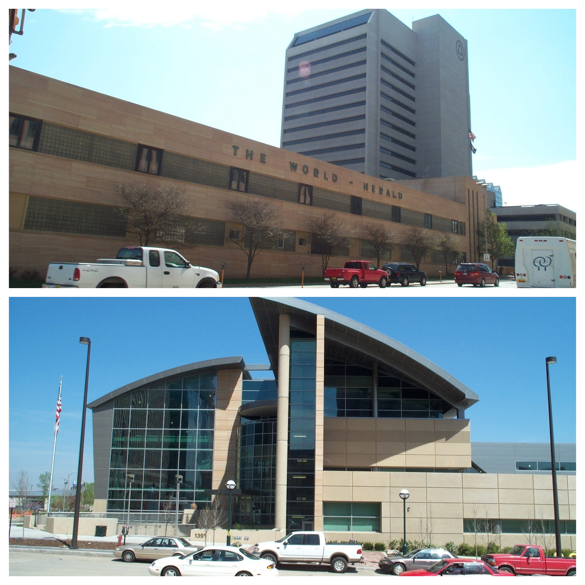 Old World Herald building and new World Herald building pic taken on