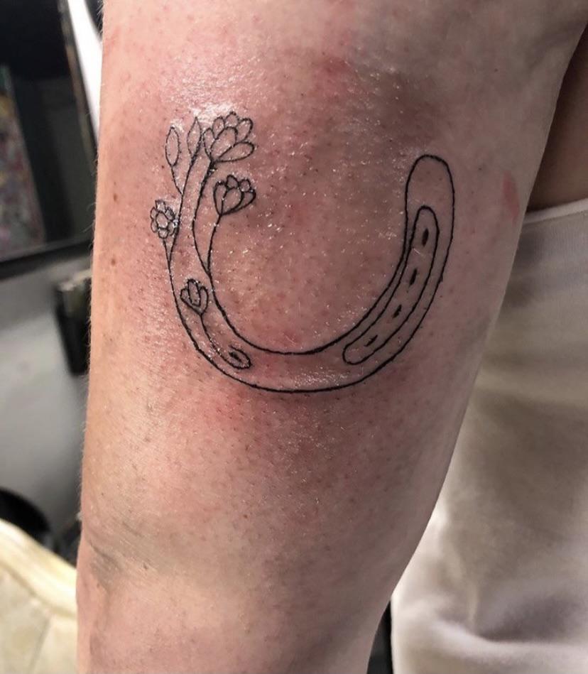 Horseshoe Flower Tattoos