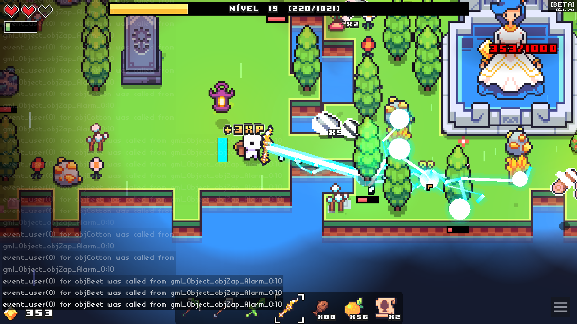 Console spams a bunch of stuff whenever thunder rod's lightning starts jumping from one thing to