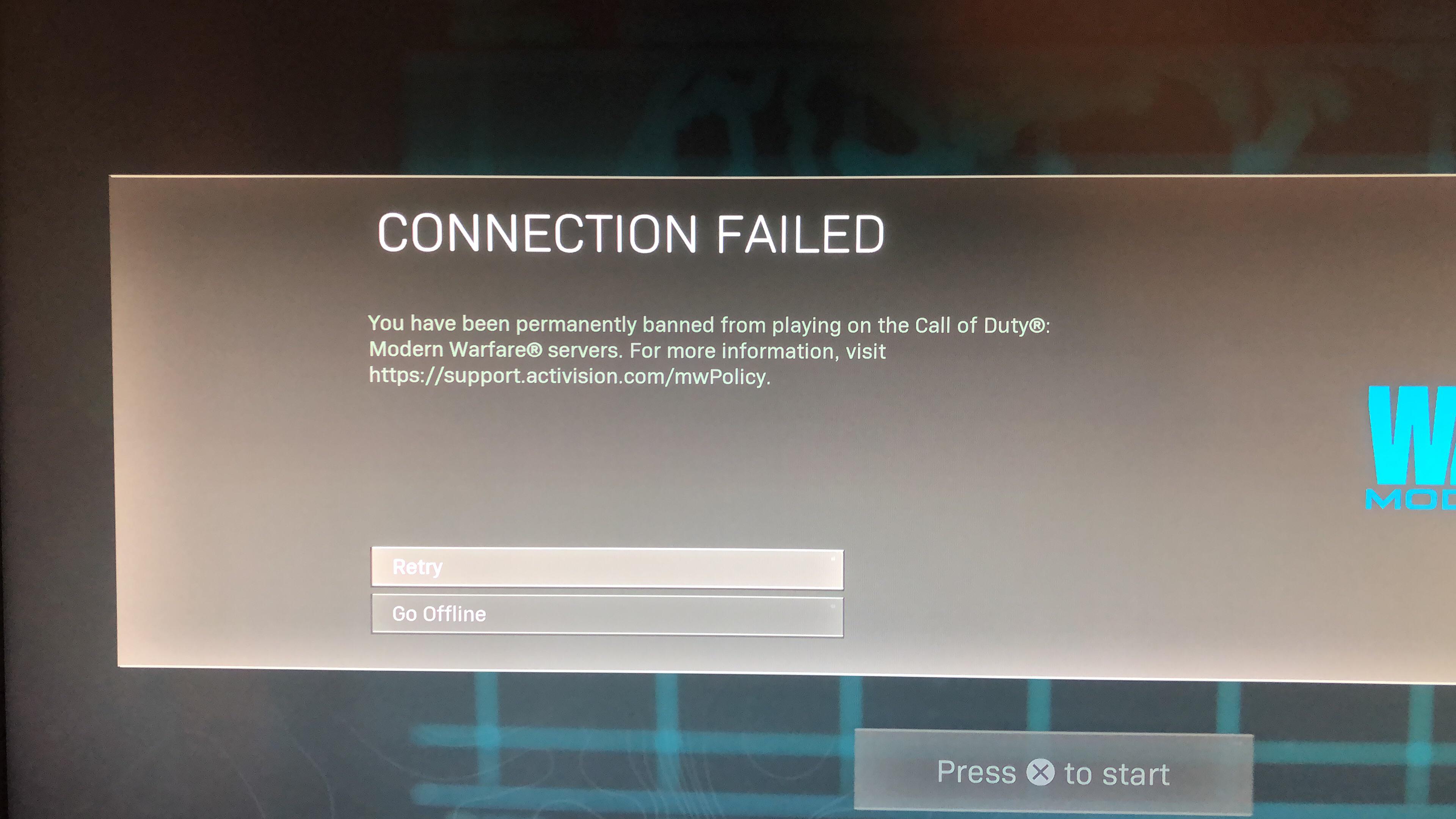 I got banned for no reason i play on PS5 r/Warzone
