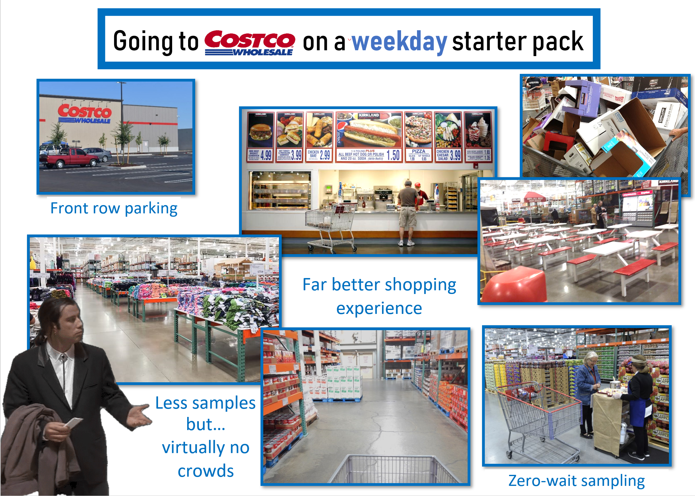 Going to Costco on a weekday starter pack r/starterpacks