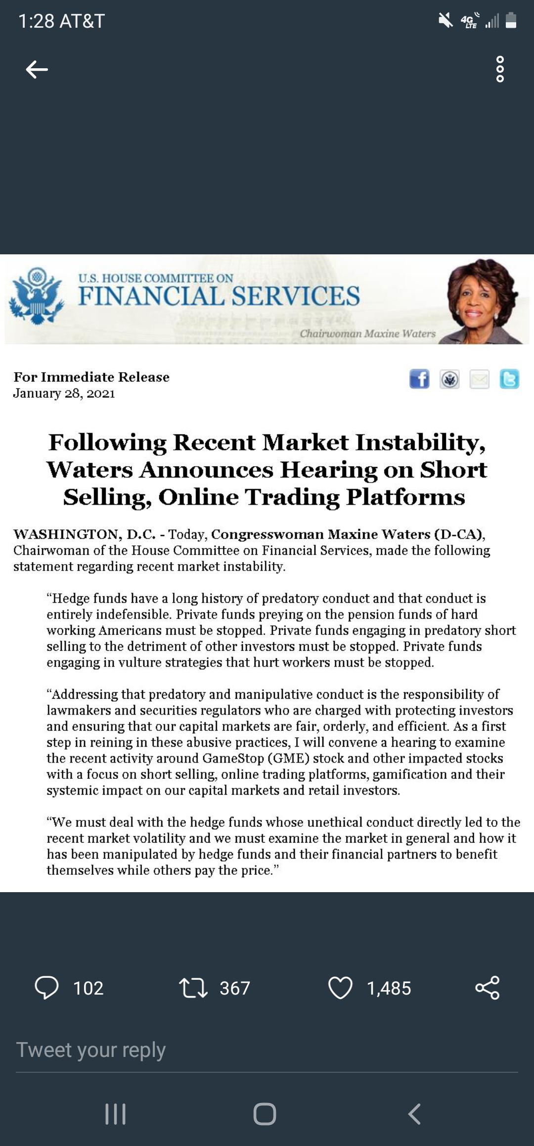 Wow Congress might actually do something about illegal short selling