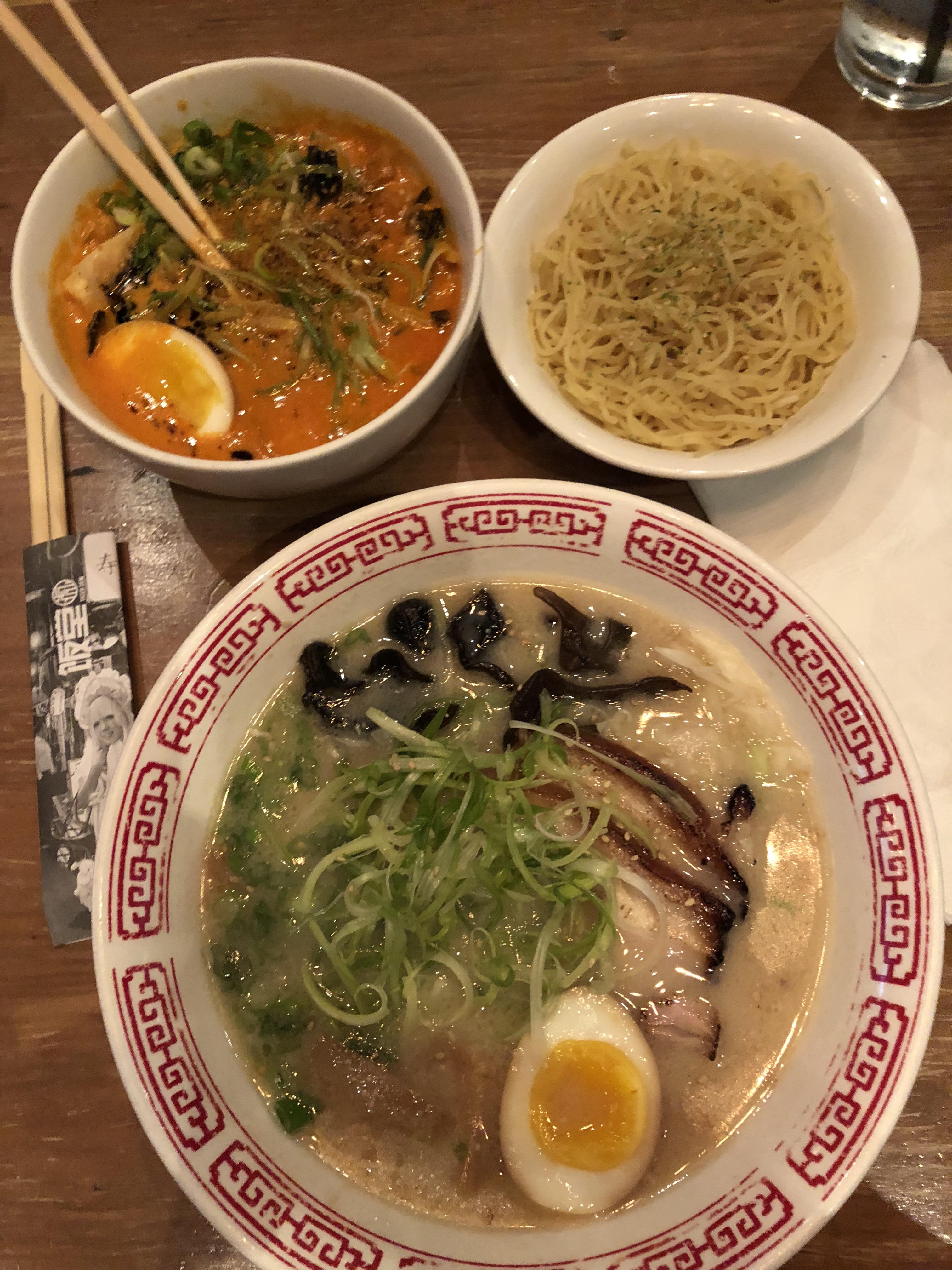 Tonkotsu ramen and spicy dipping noodles in Houston, TX r/ramen