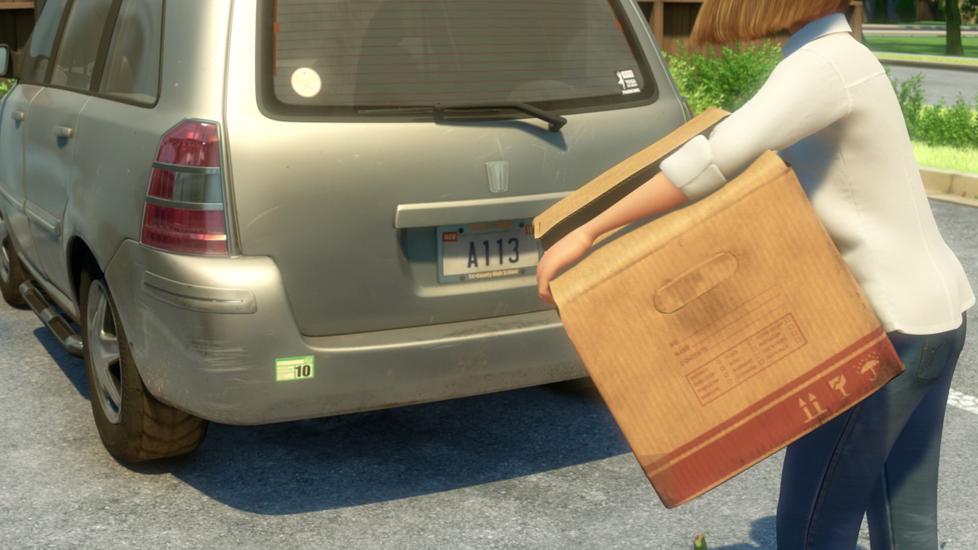 In Toy Story 3 (2010) Pixar's easter egg A113 is used as license plate