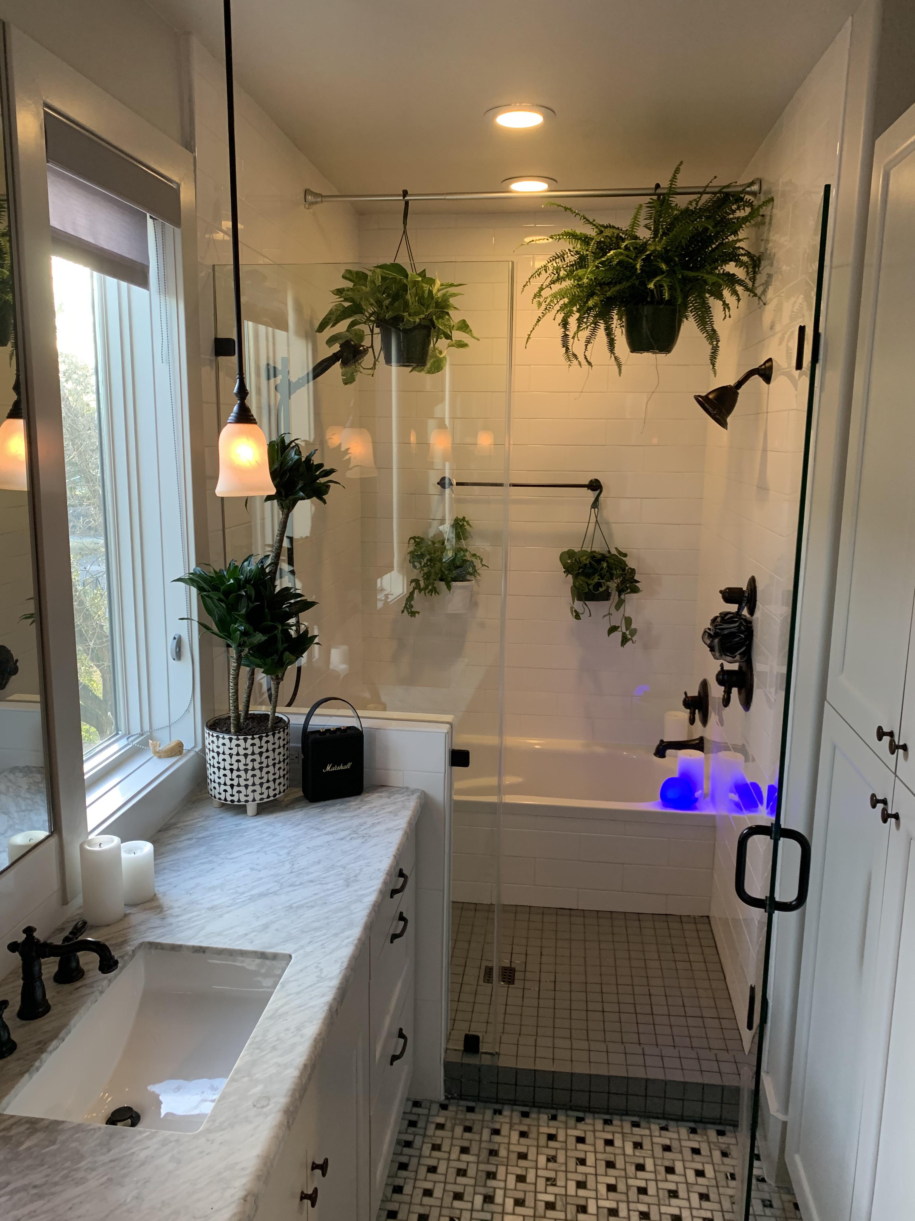 Curtainless Shower This One Tiny Tweak Will Make Your Small Bathroom