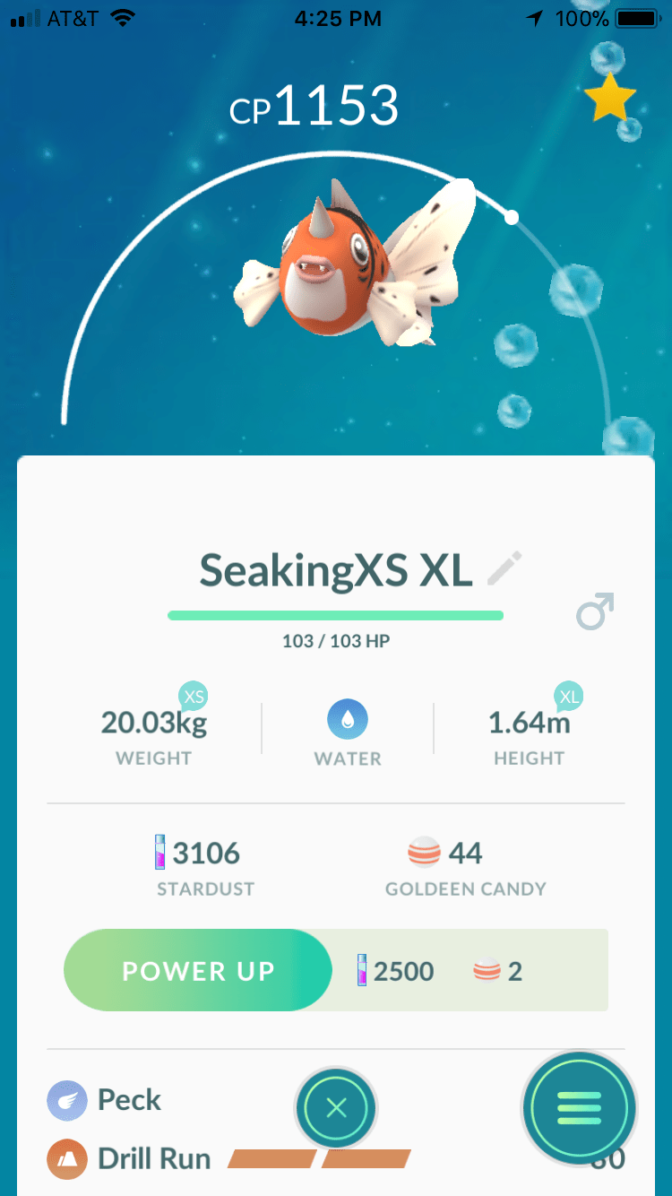 I have never seen a pokemon with XS weight and XL height. It is possible! r/TheSilphRoad