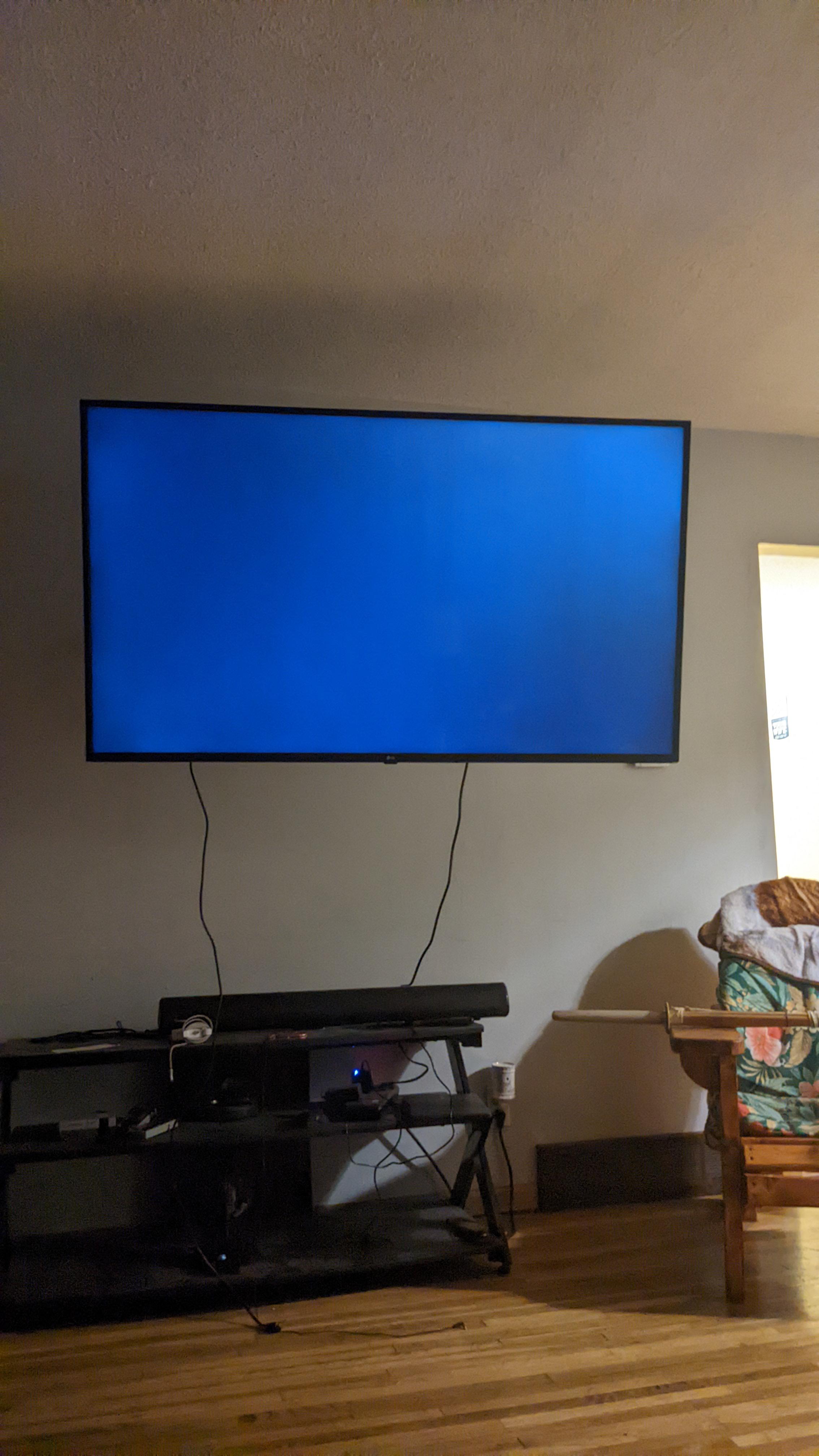 is my tv too high? I think it's okay, but what are your guys' thought