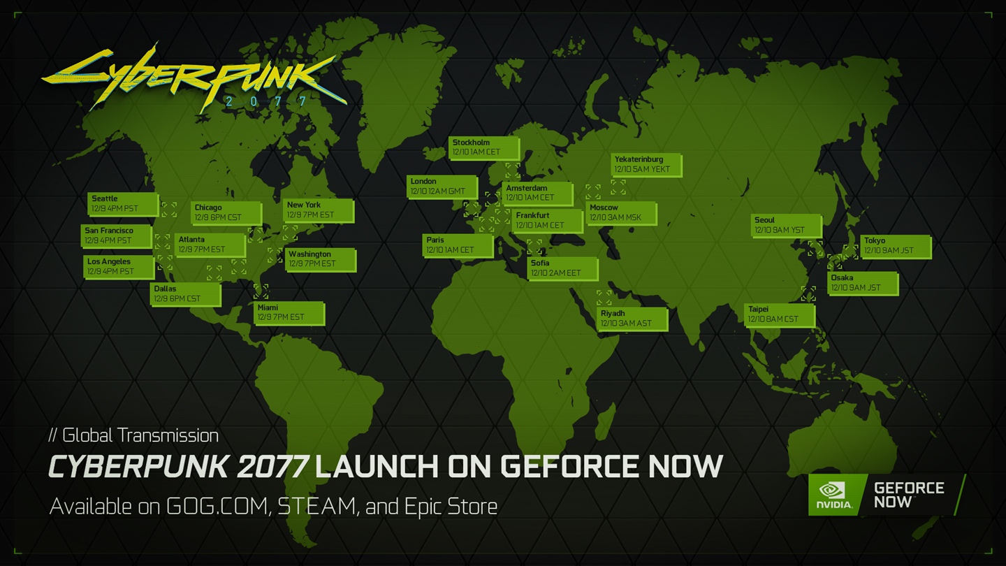 Cyberpunk 2077 launch times for each GFN server/region r/GeForceNOW