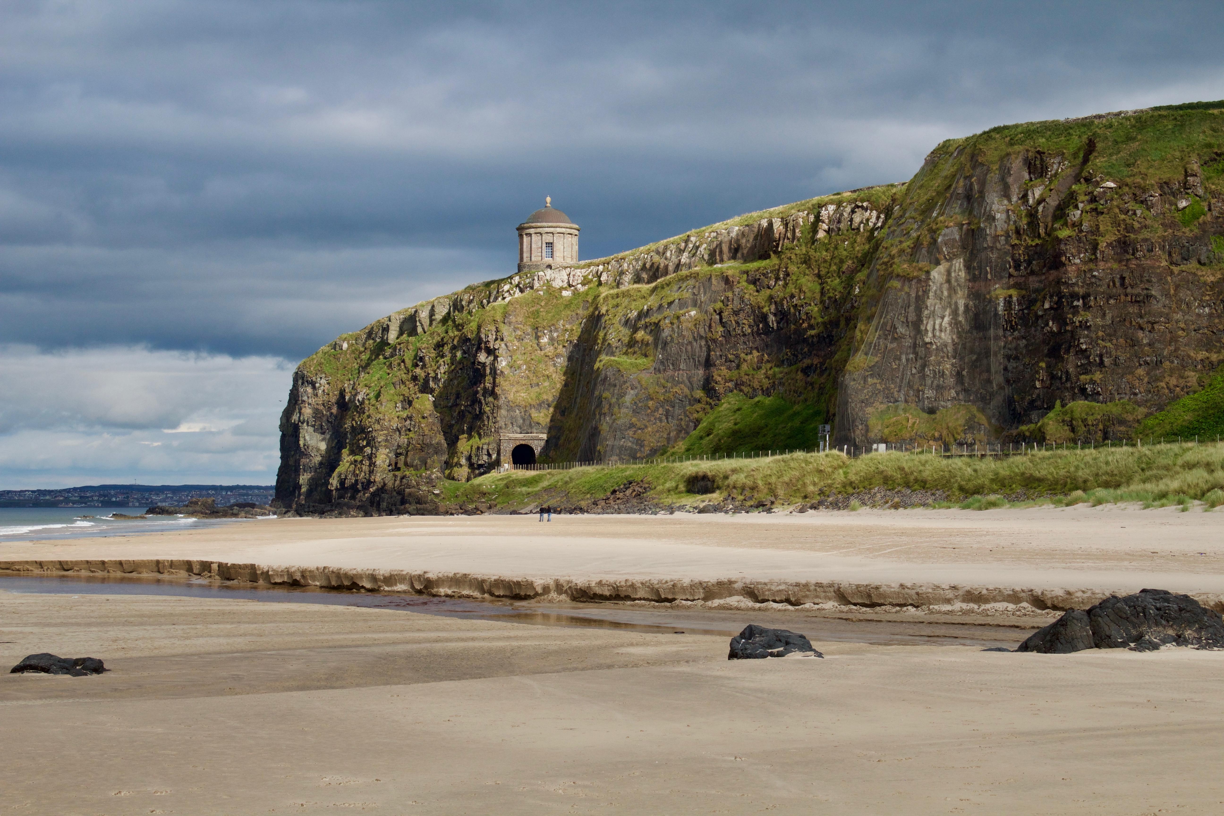 Mussenden Temple from Downhill Beach. Castlerock, Northern Ireland r/pics