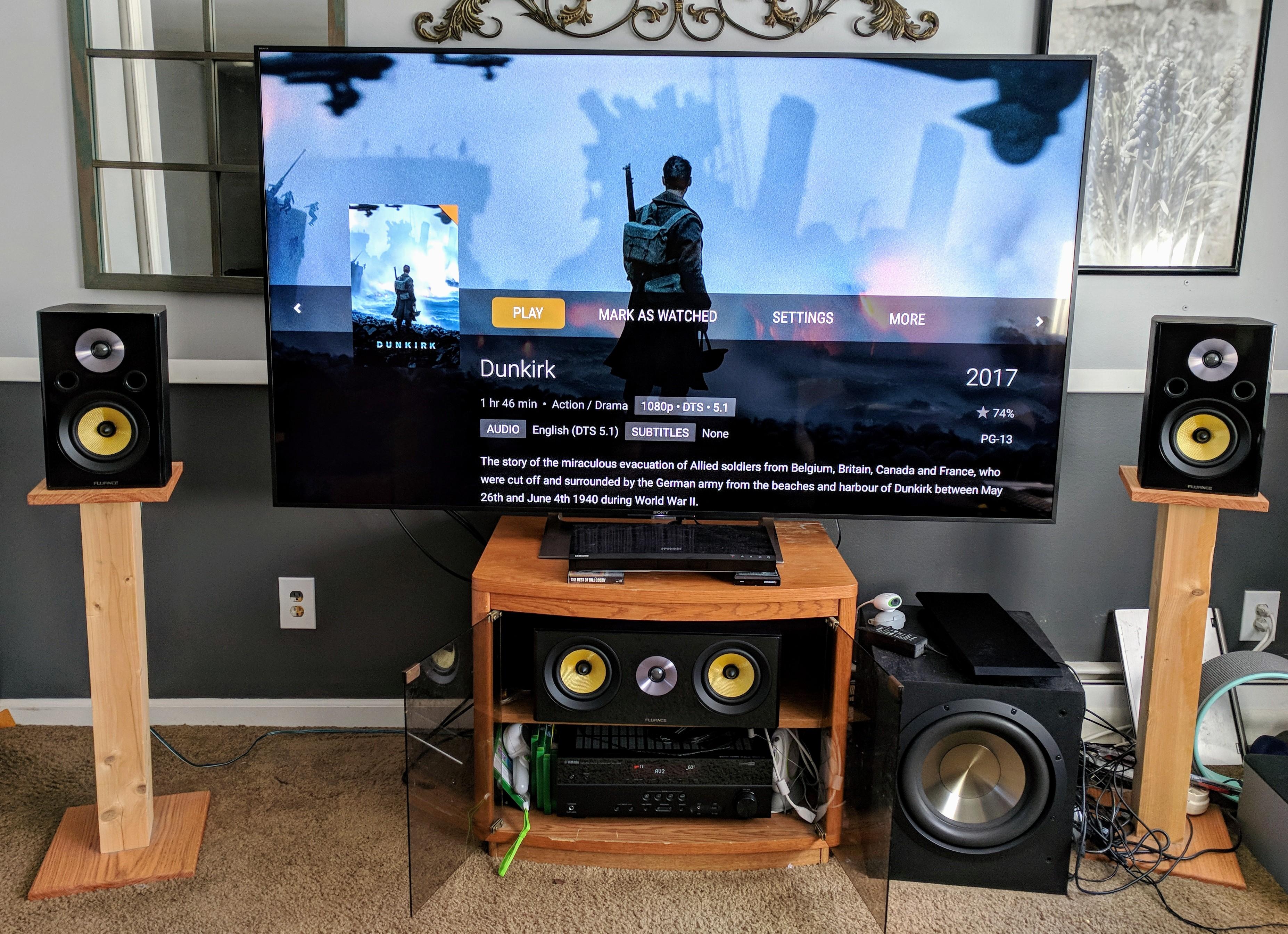 Upgraded my tv, receiver, and front speakers! r/hometheater