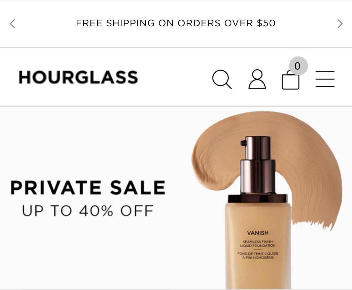 Hourglass Private Sale Up to 40 off on select items and sets Free