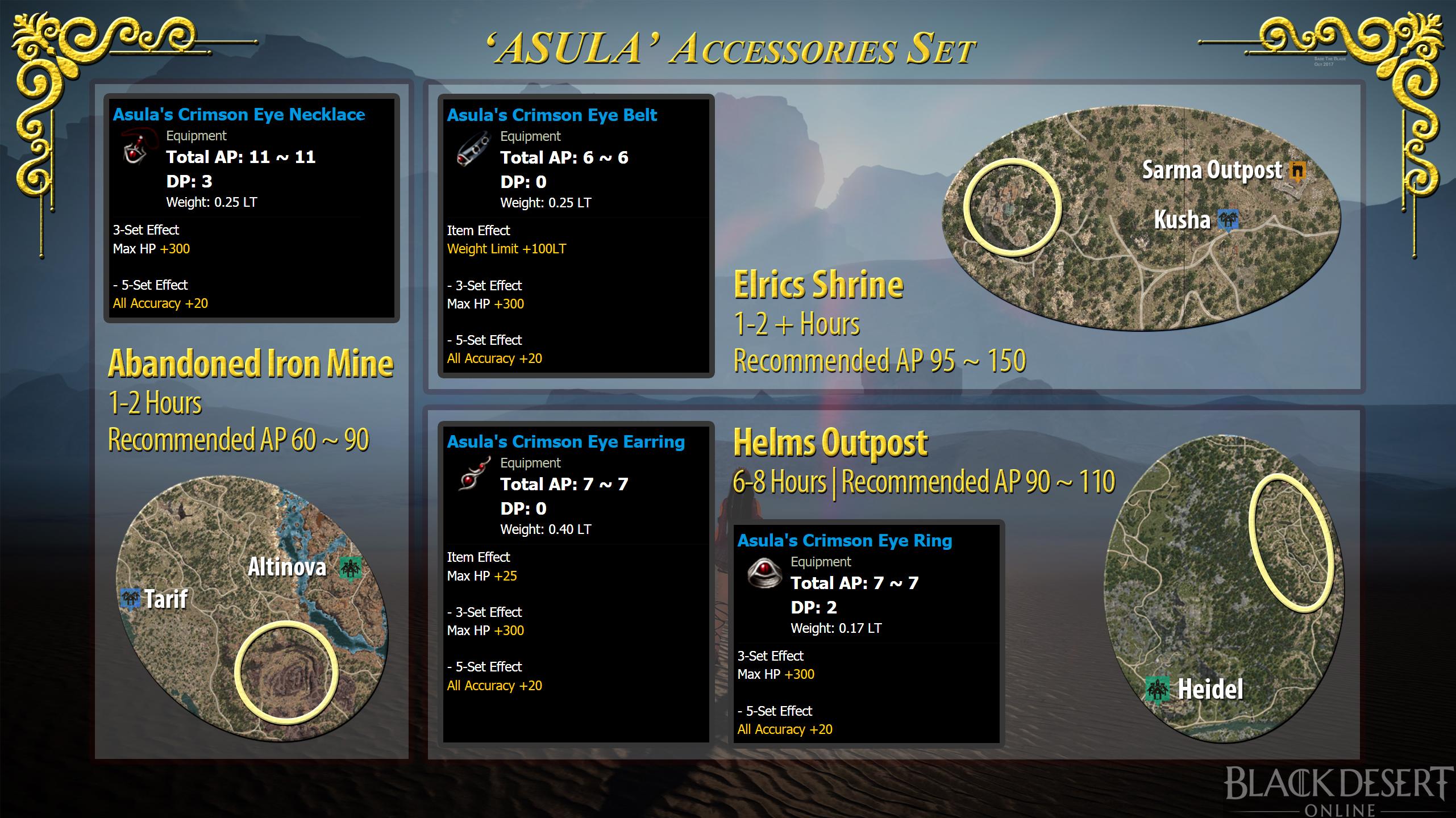 Asula Accessories Farming locations quick reference guide r