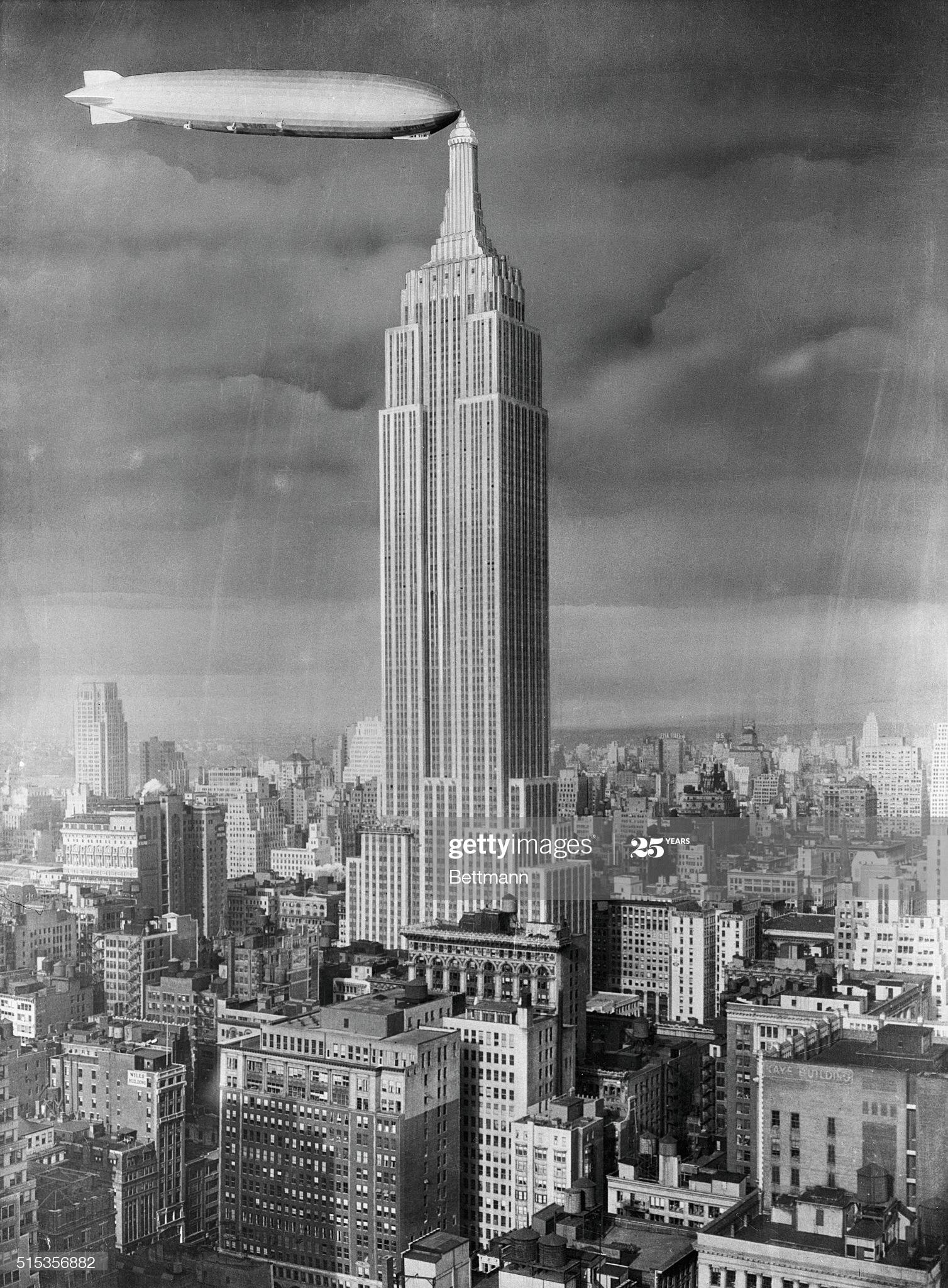 the Empire State Building spire was originally designed to be a docking