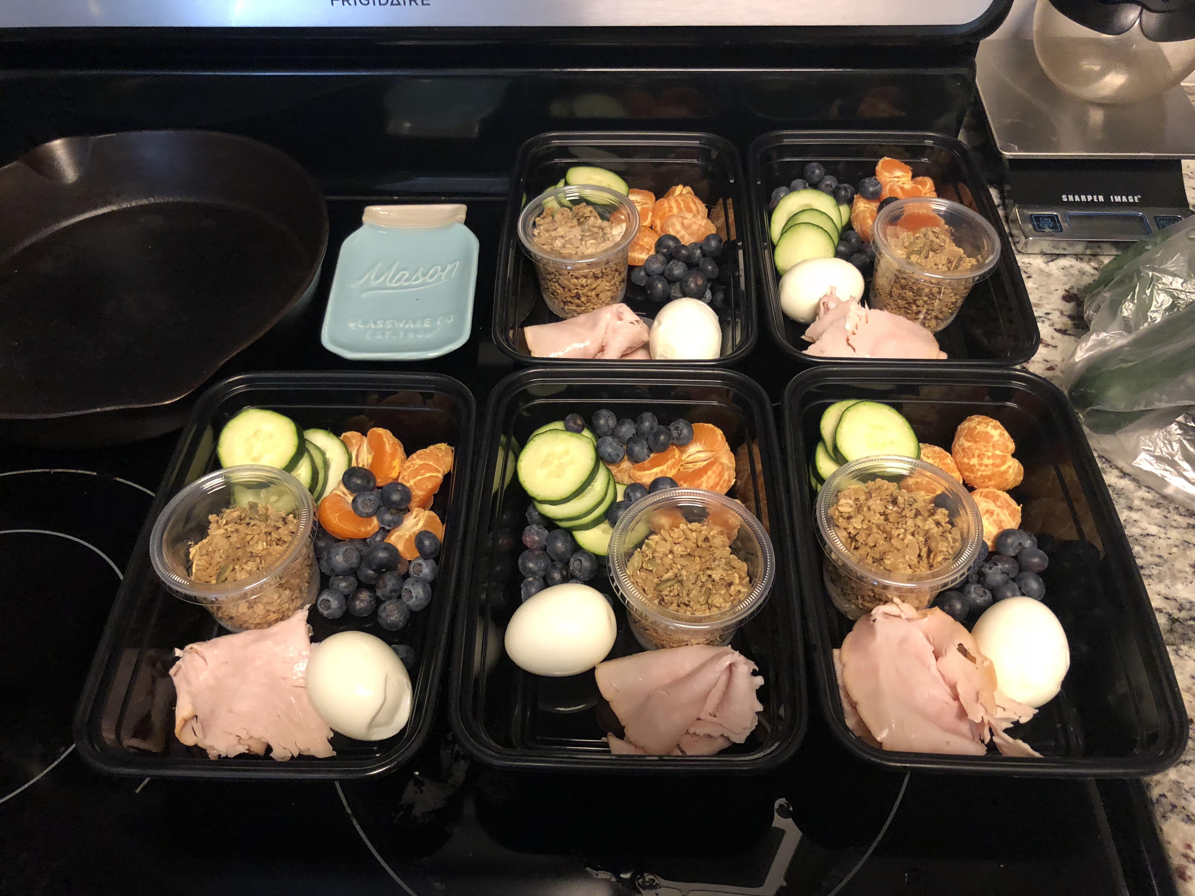 Easy, no microwave breakfast for the week. r/MealPrepSunday