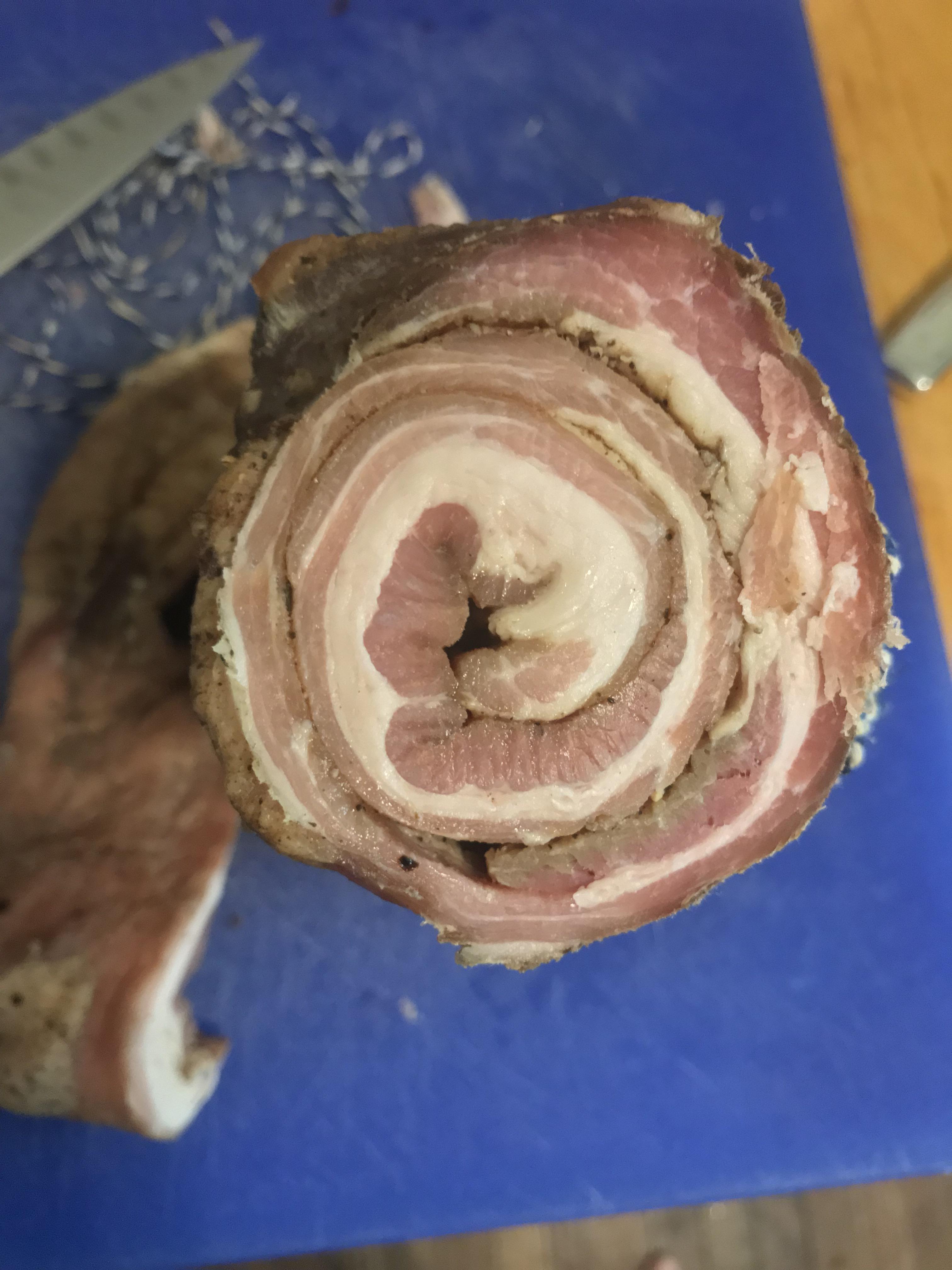 Pancetta Question why is the interior rim slightly brown? Safe to eat