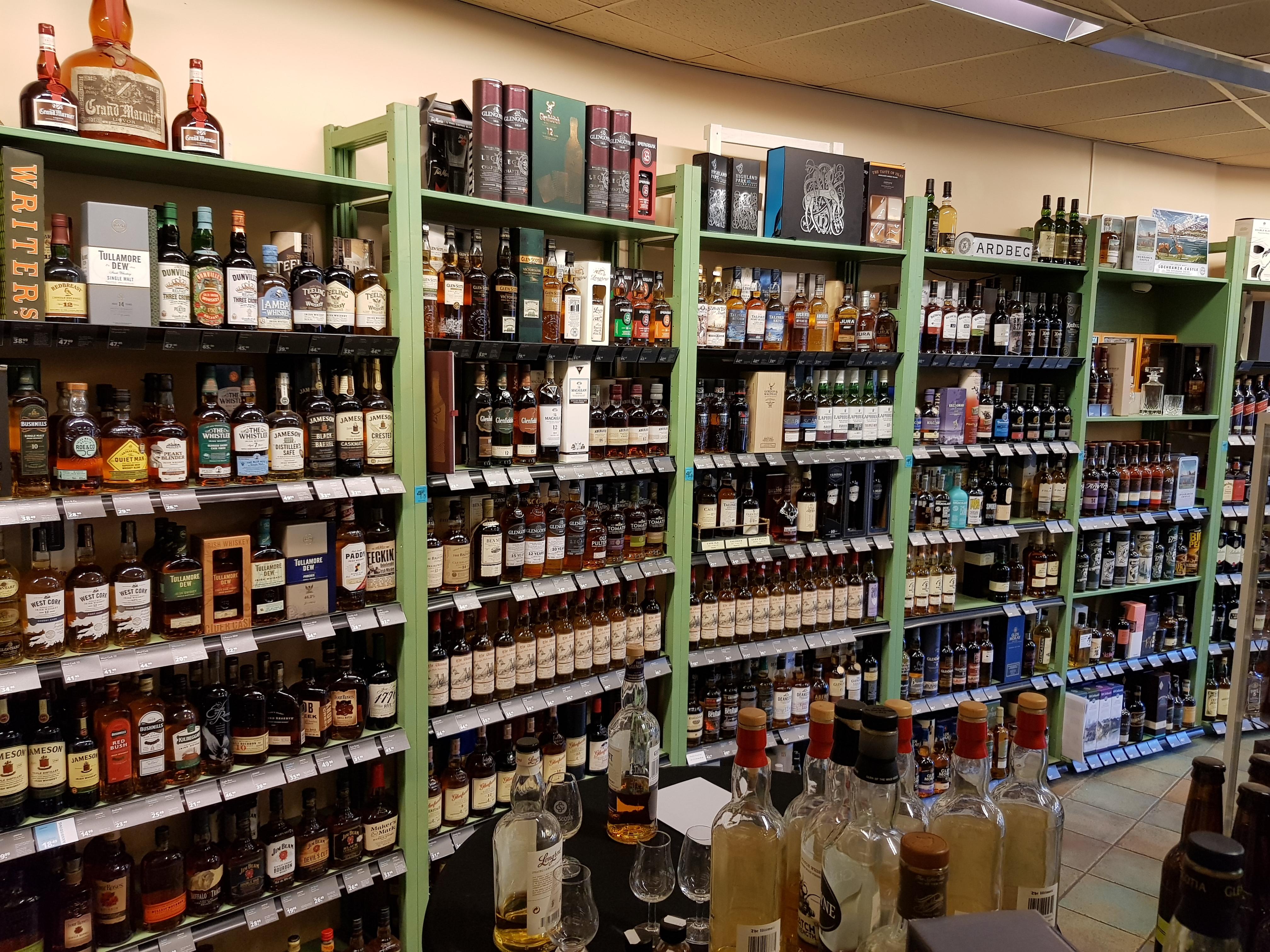 Owning this liquor store this is the Scotch/ Irish Whisky